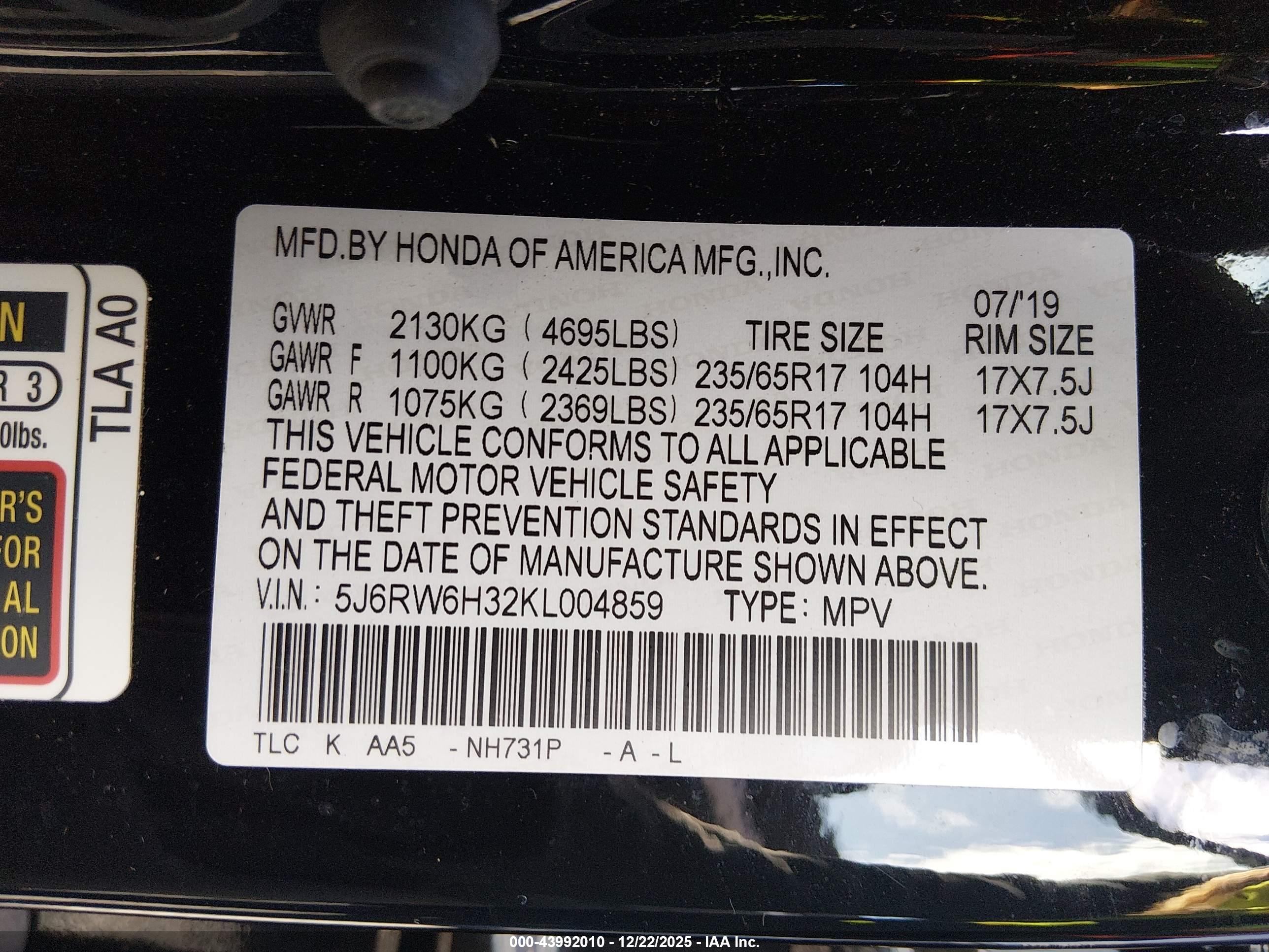 HONDA CR-V image 9