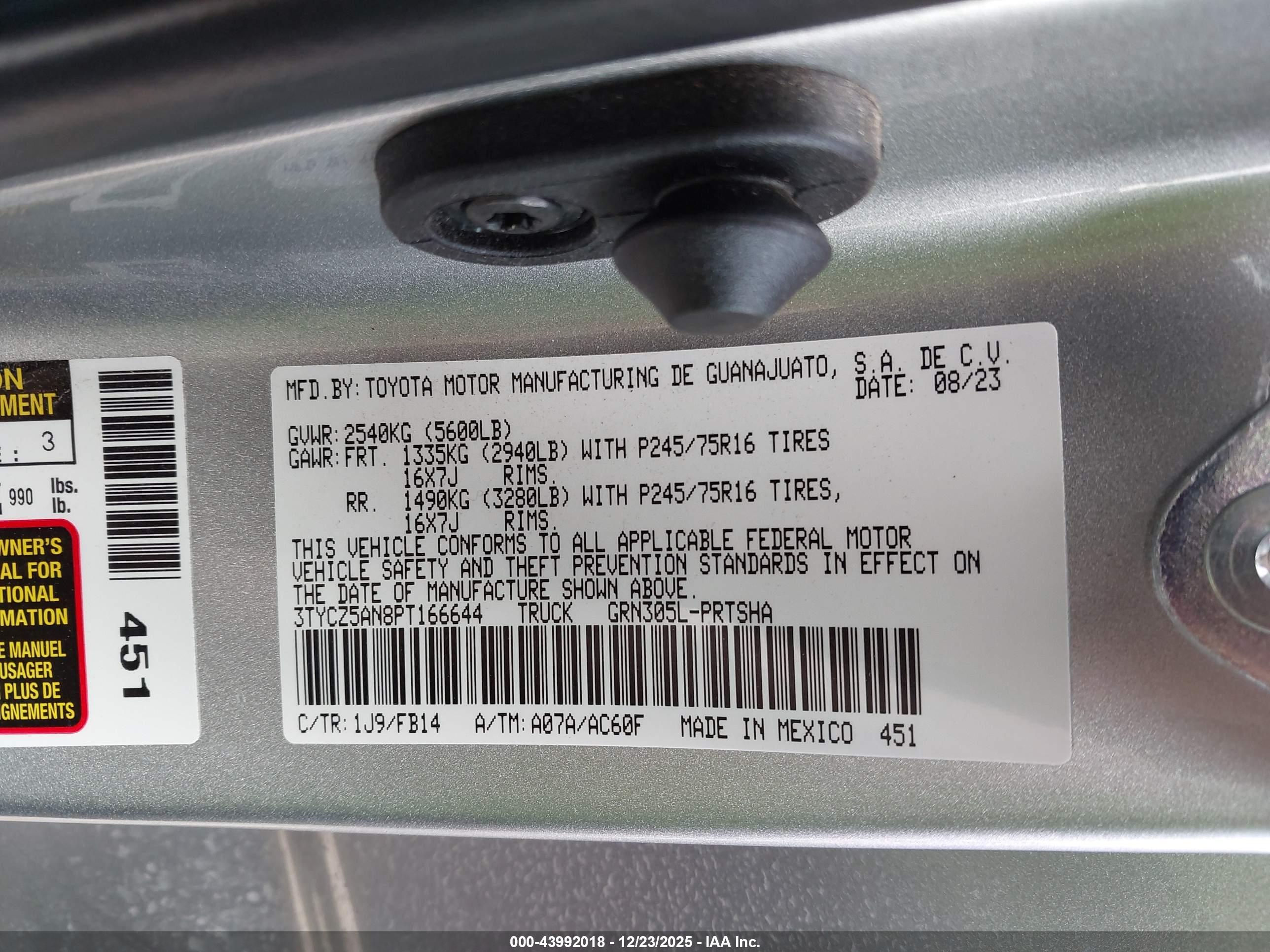 TOYOTA TACOMA image 9