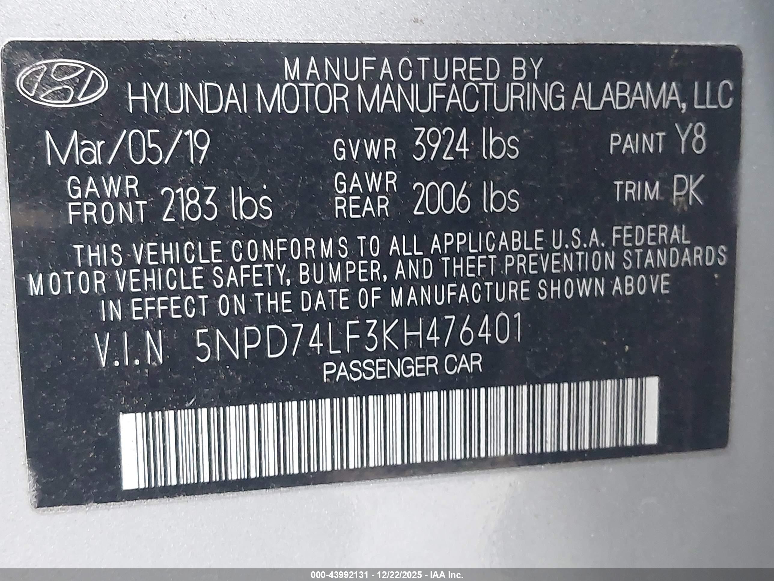 HYUNDAI ELANTRA image 9