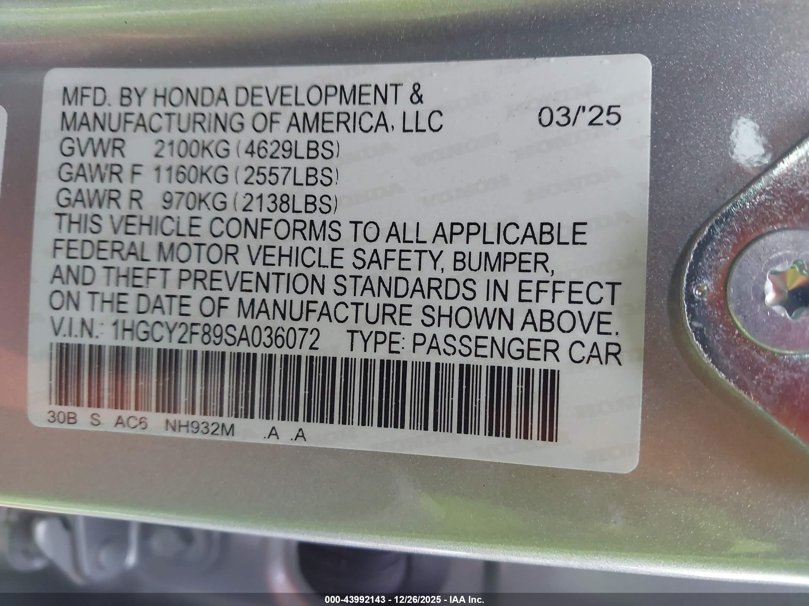 HONDA ACCORD image 9