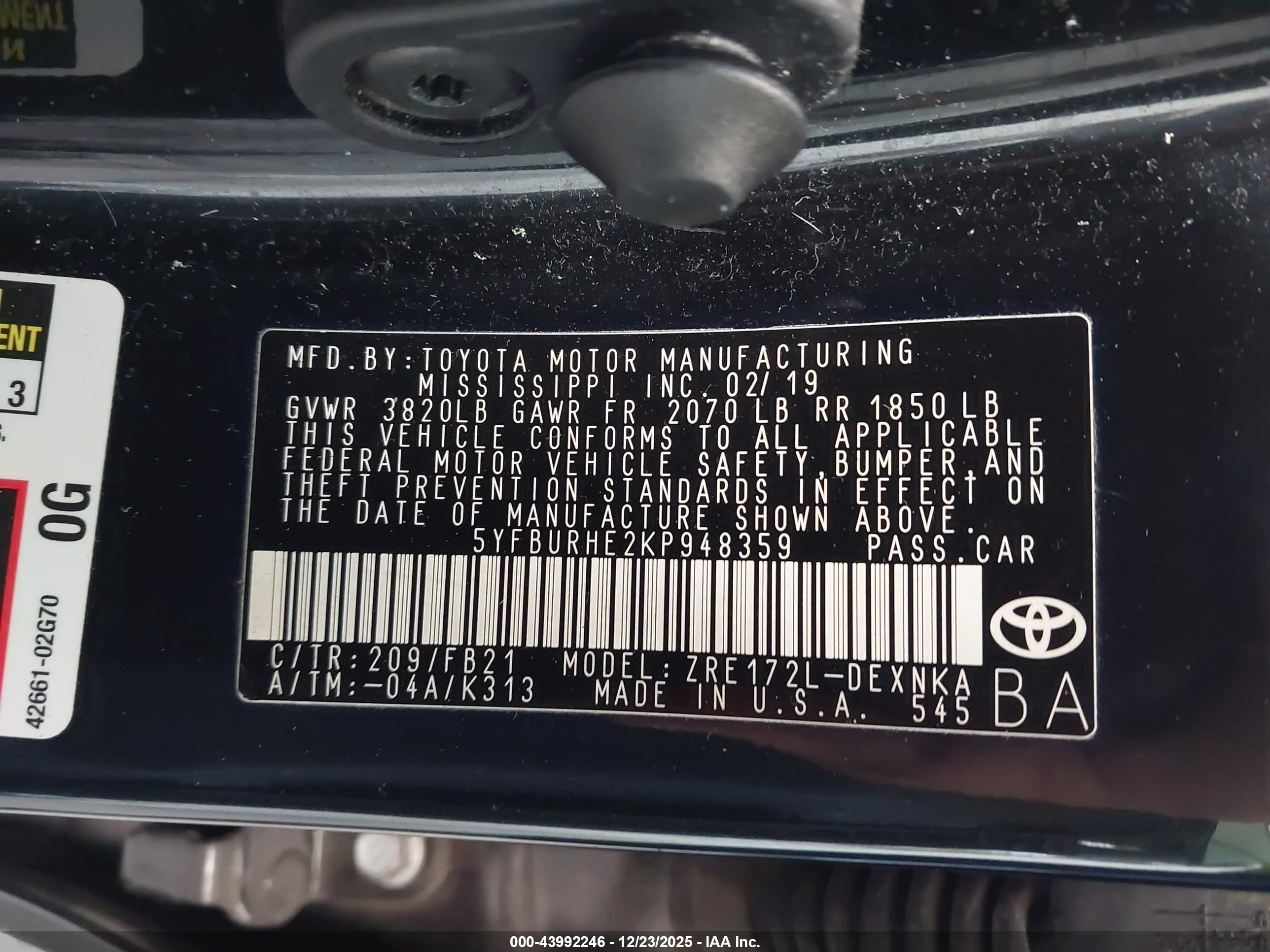 TOYOTA COROLLA image 9
