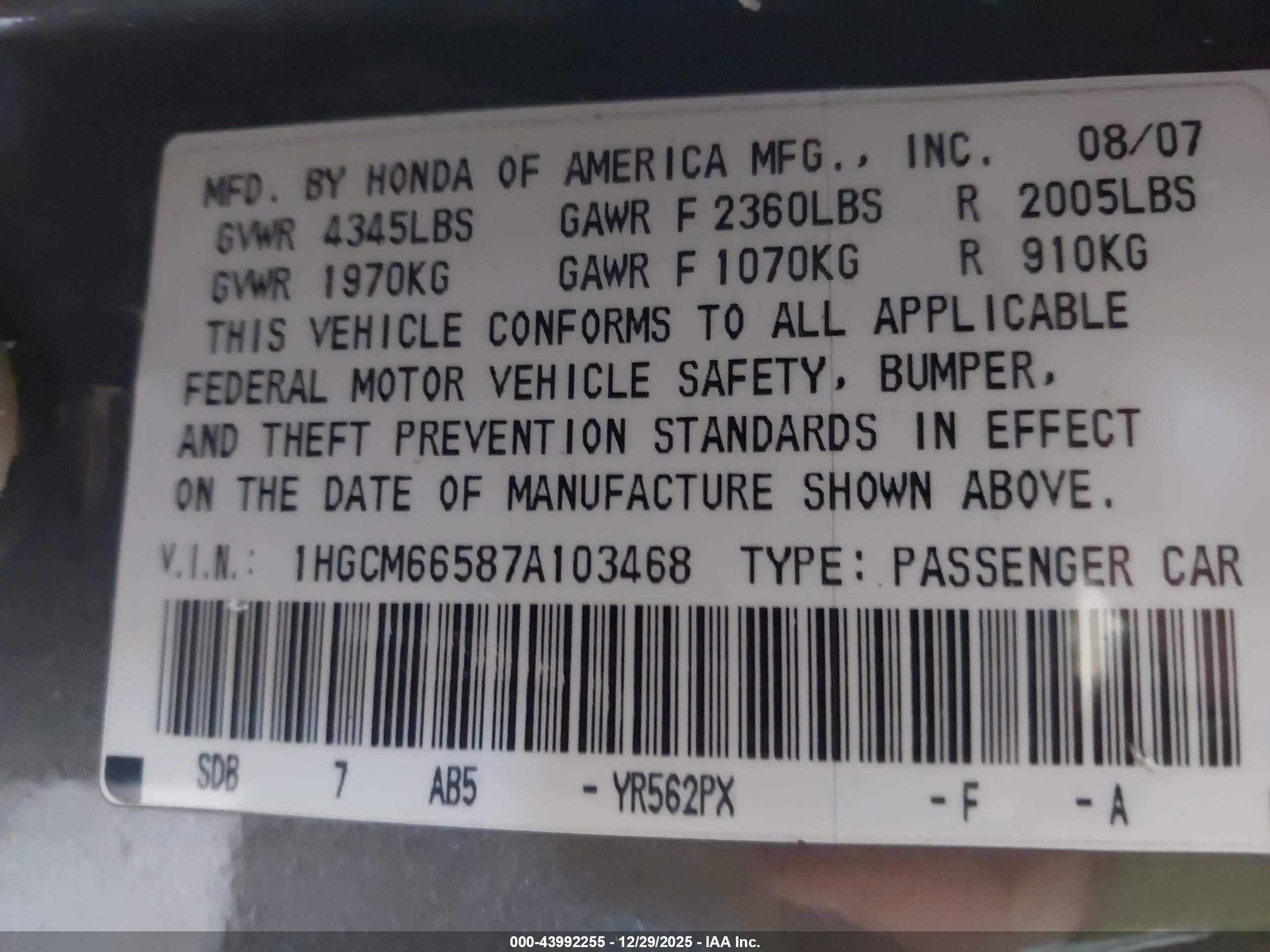 HONDA ACCORD image 9