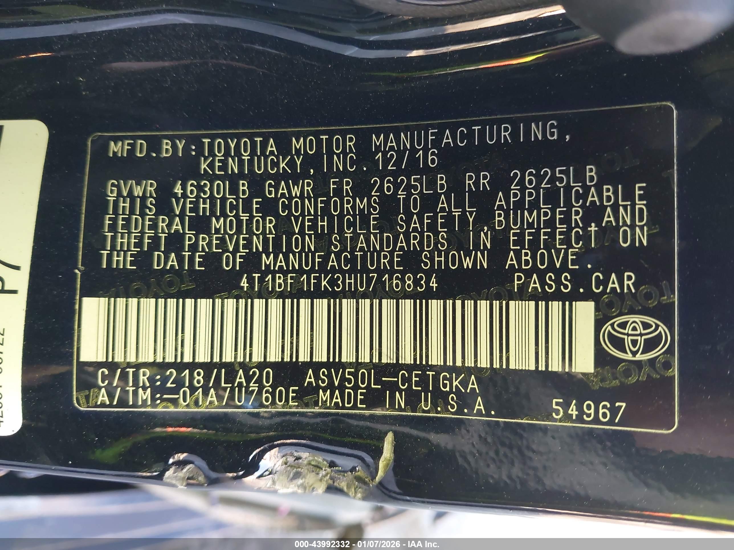 TOYOTA CAMRY image 9