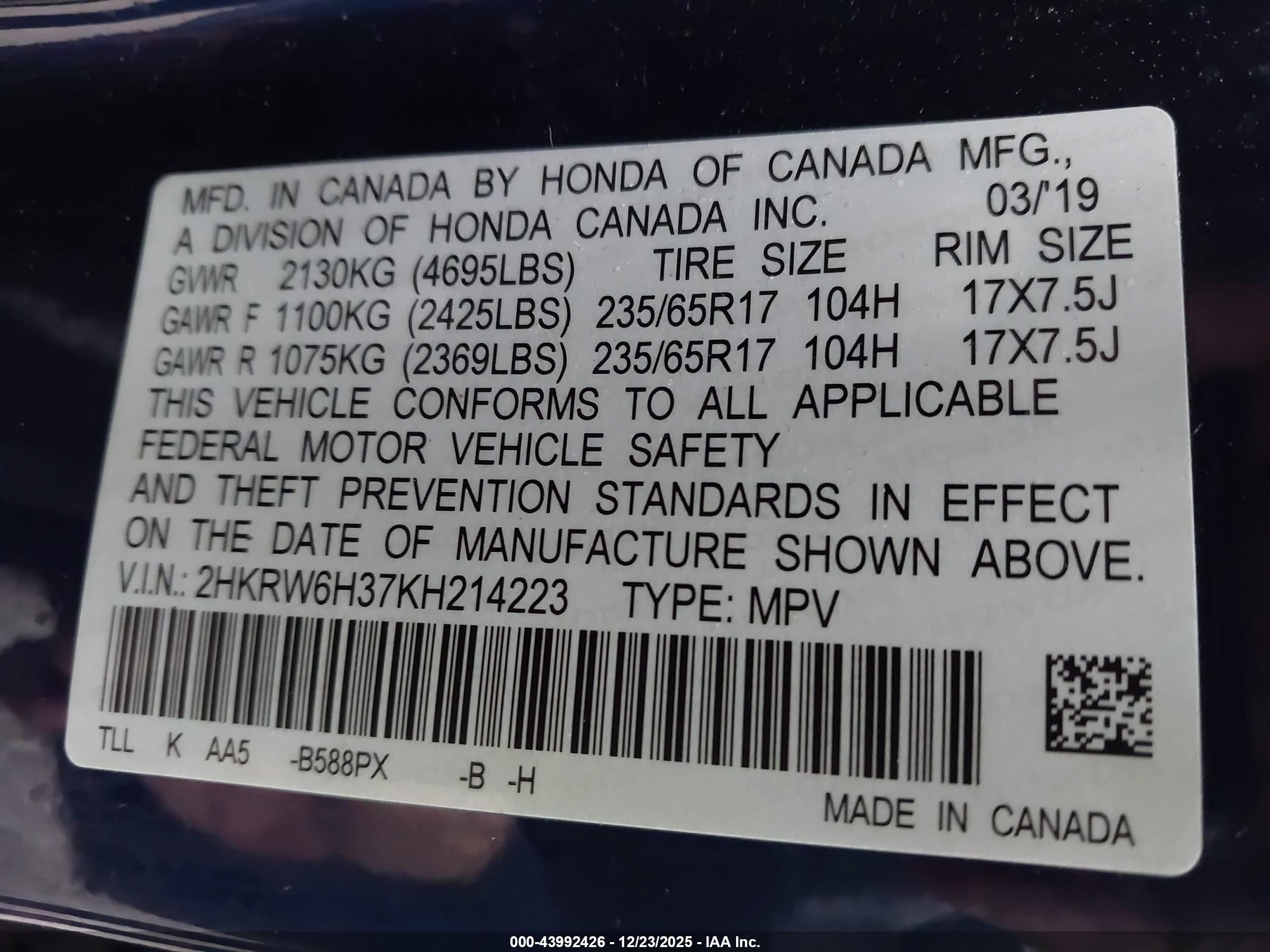 HONDA CR-V image 9