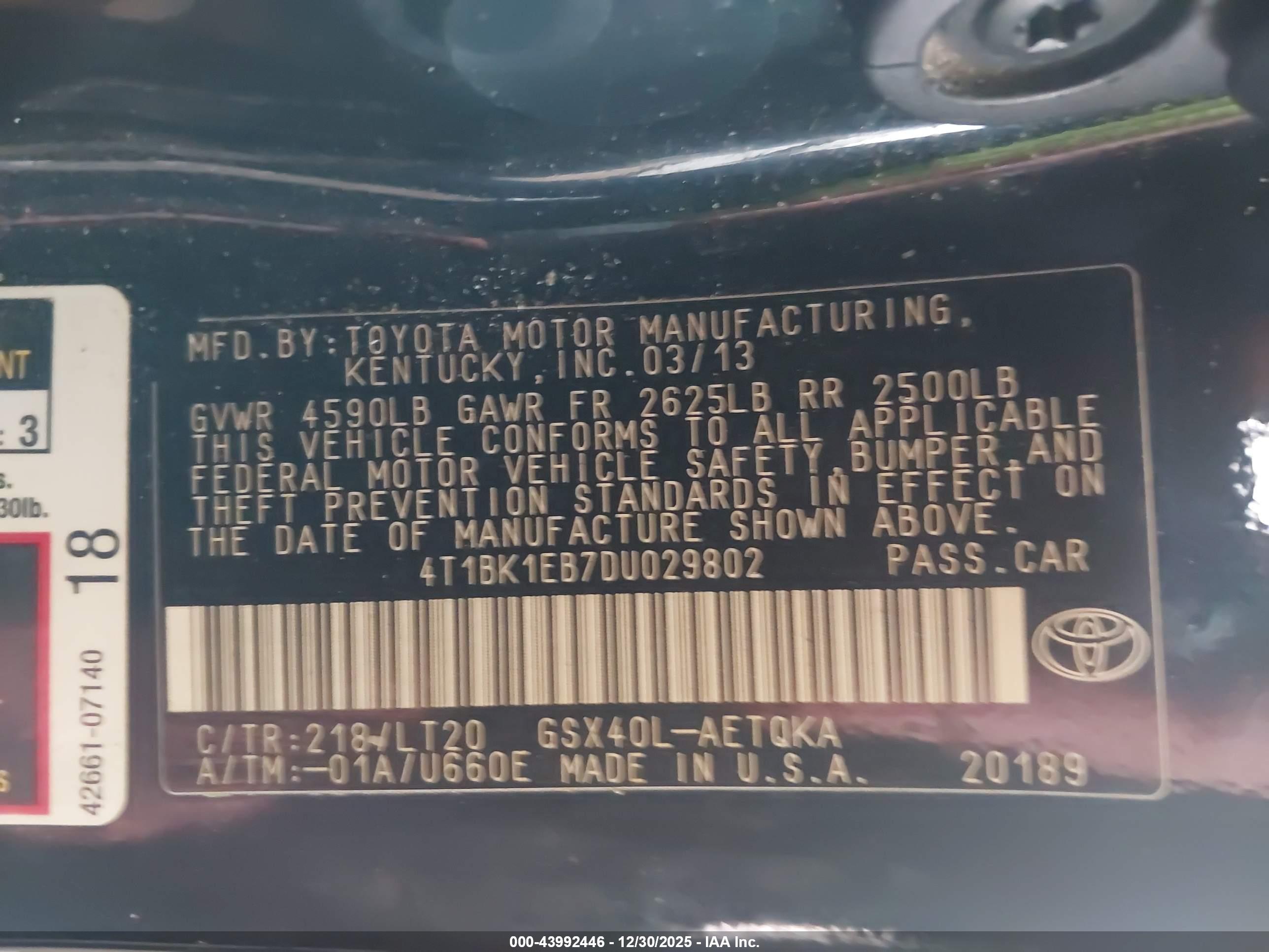 TOYOTA AVALON image 9