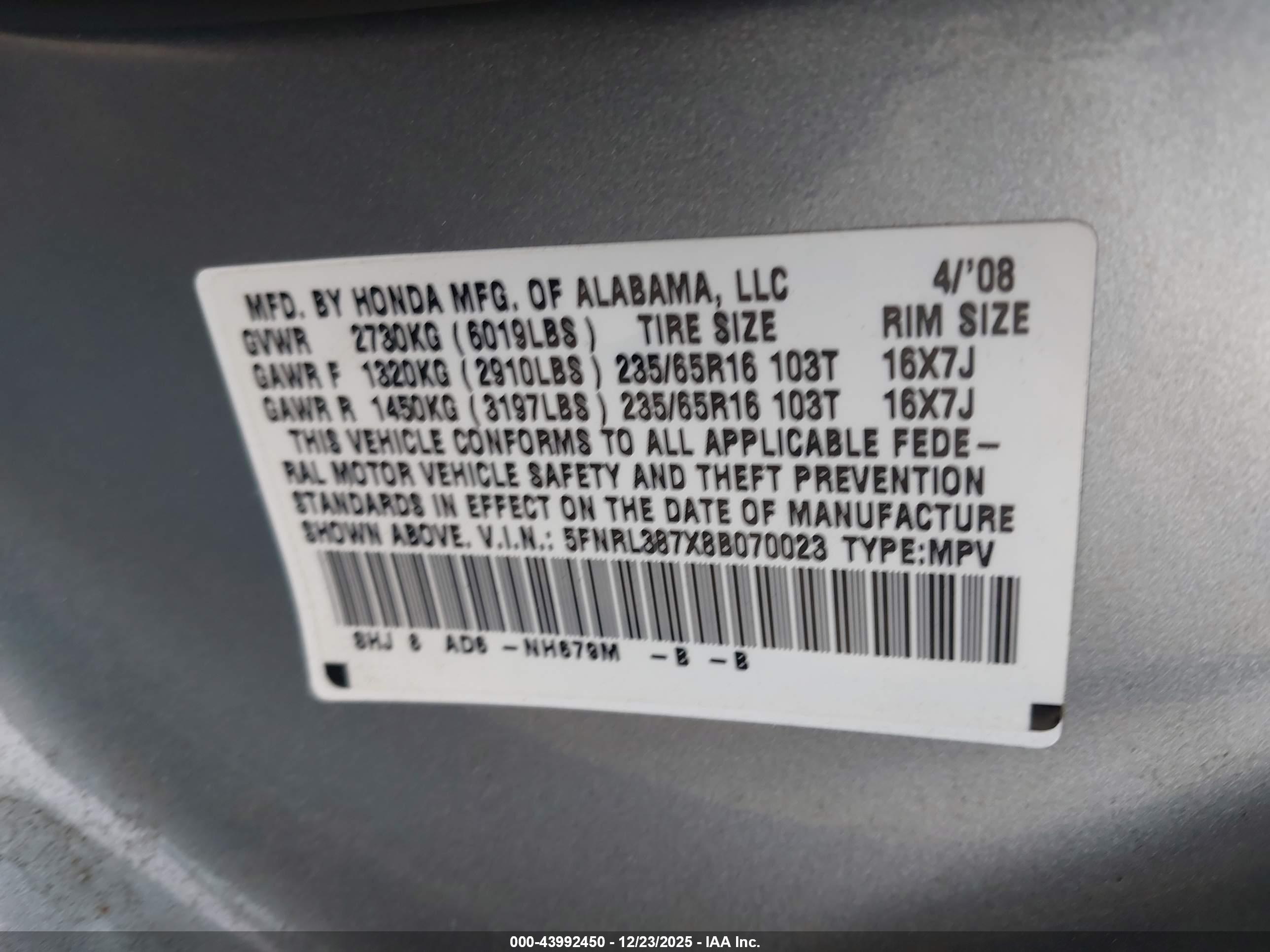 HONDA ODYSSEY image 9
