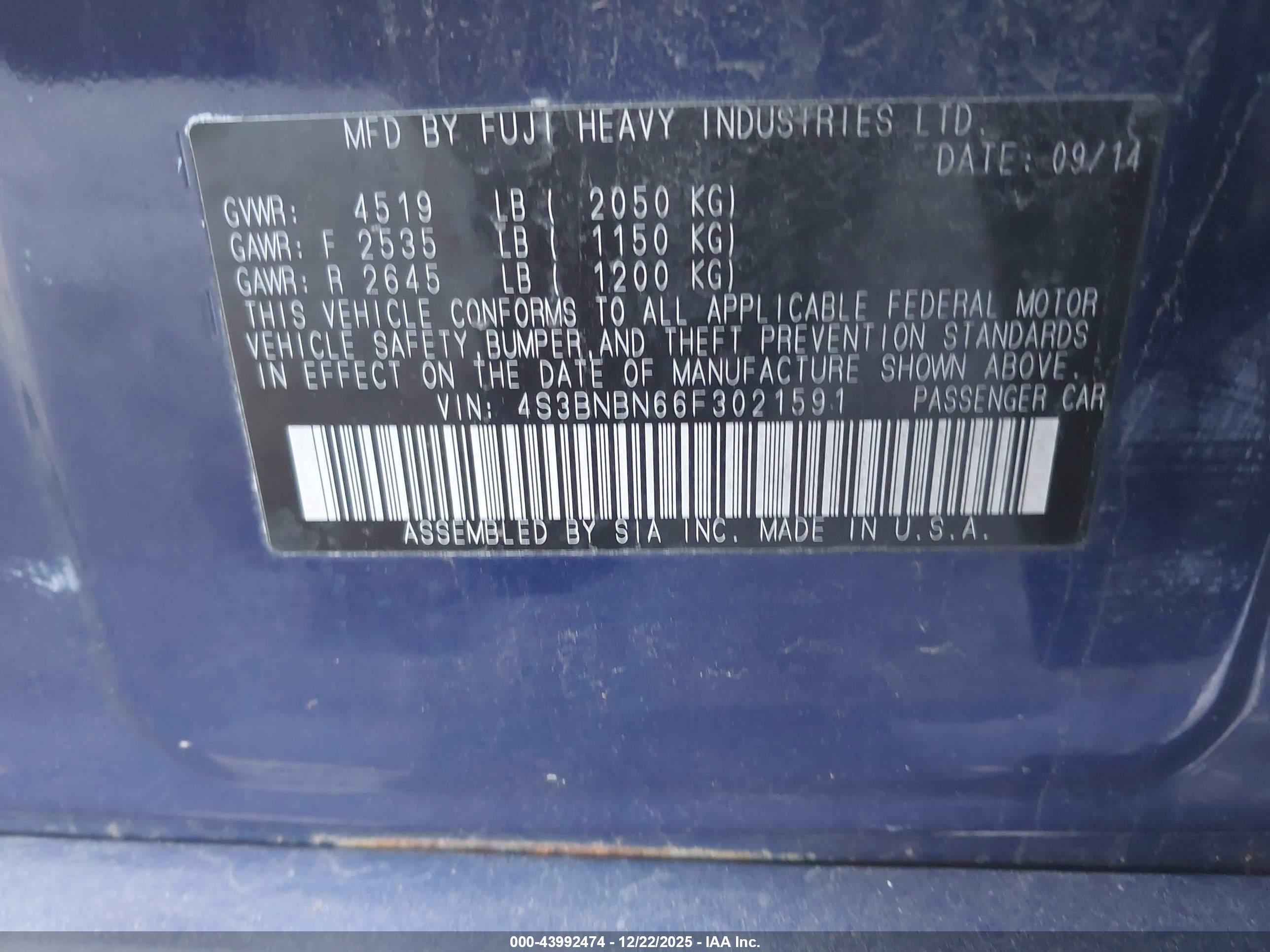 SUBARU LEGACY image 9