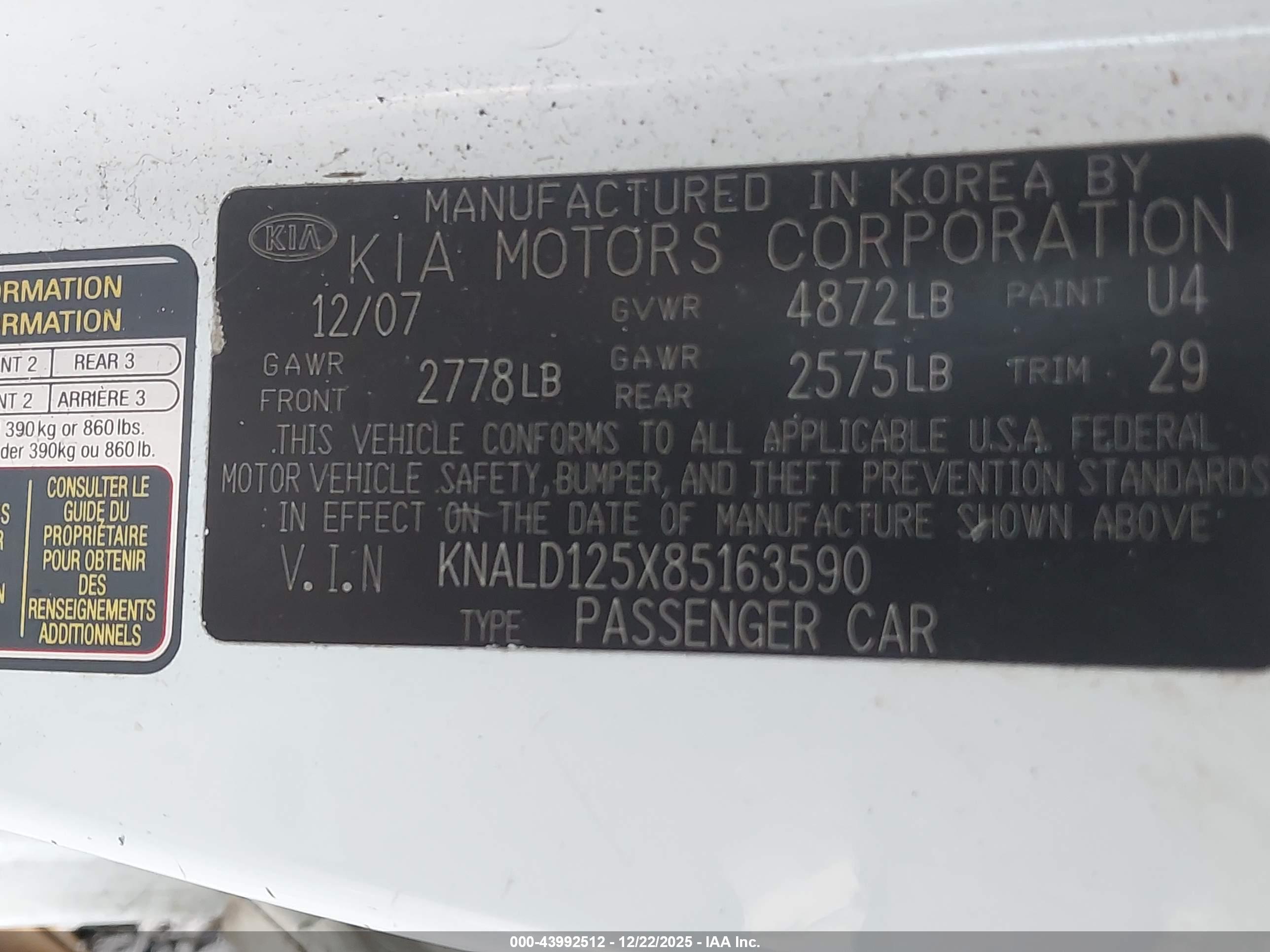 KIA AMANTI image 9