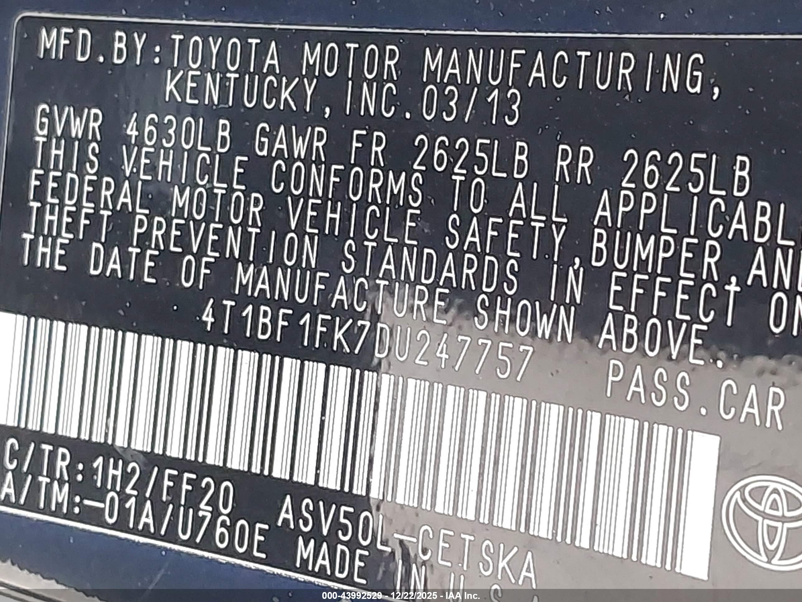 TOYOTA CAMRY image 9