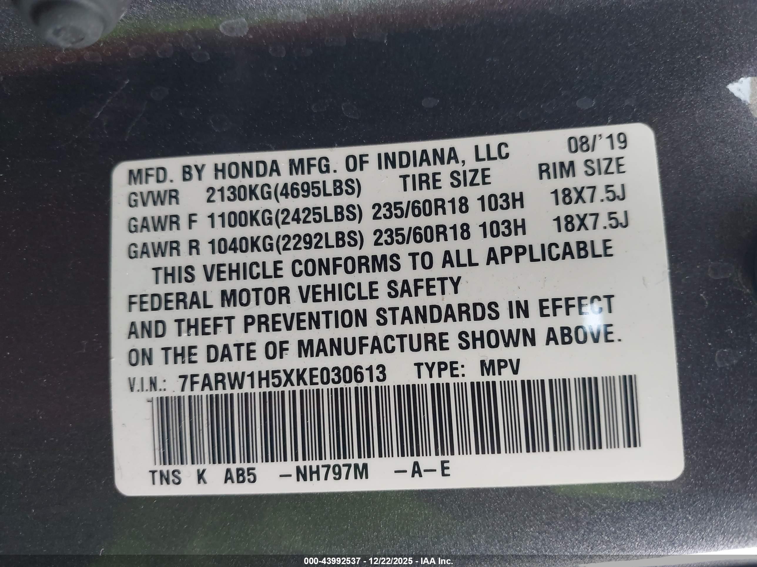 HONDA CR-V image 9