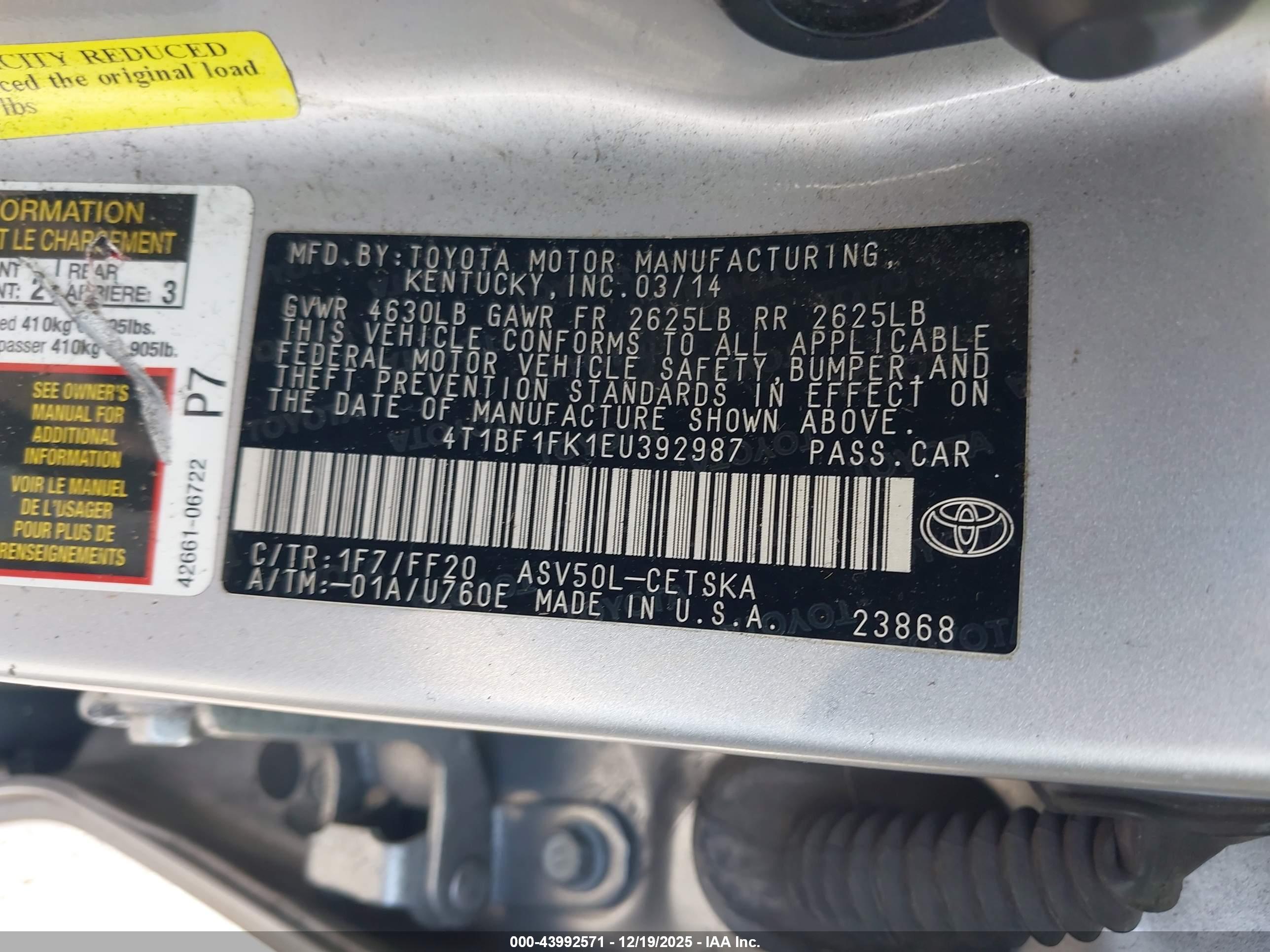 TOYOTA CAMRY image 9
