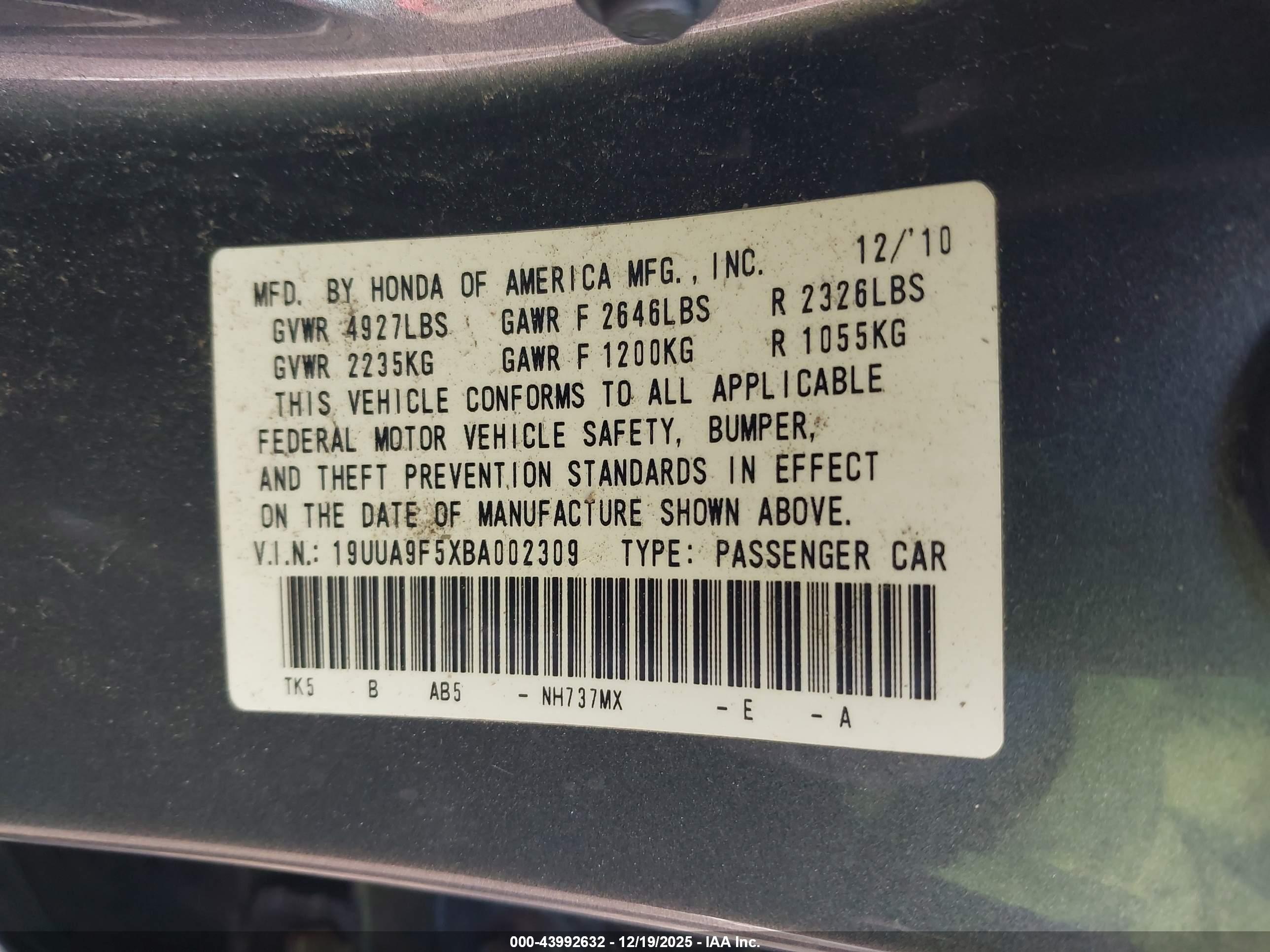 ACURA TL image 9