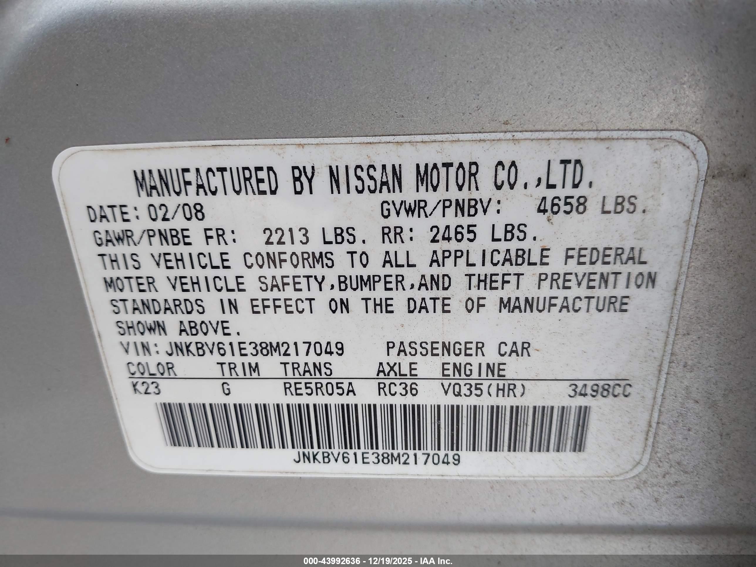 INFINITI G35 image 9