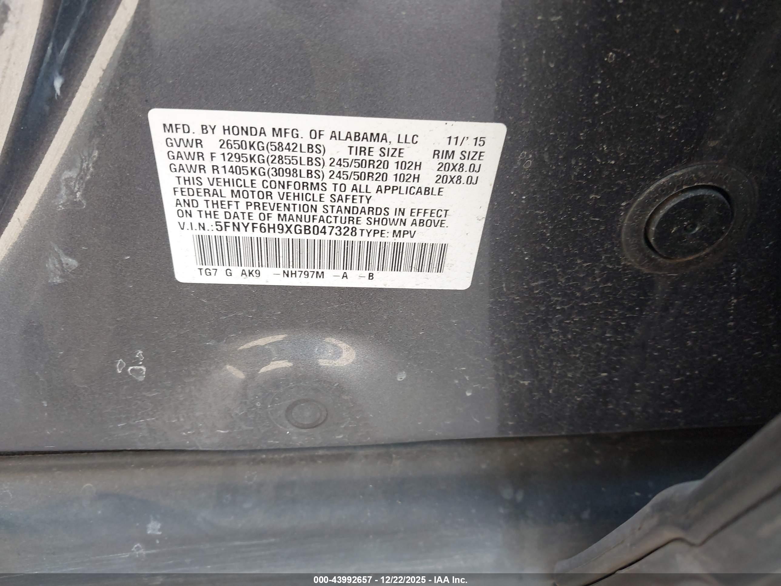 HONDA PILOT image 9
