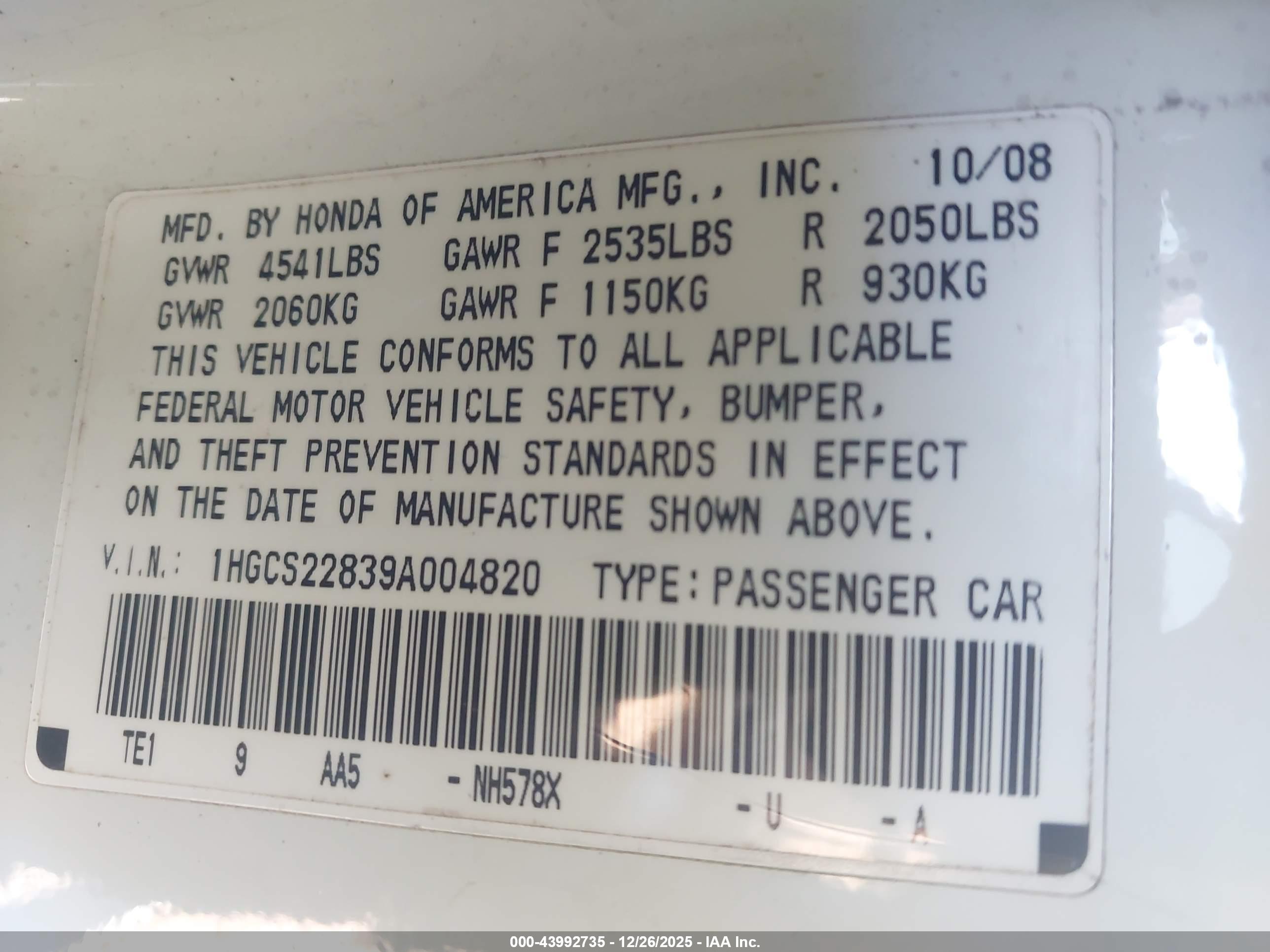 HONDA ACCORD image 9