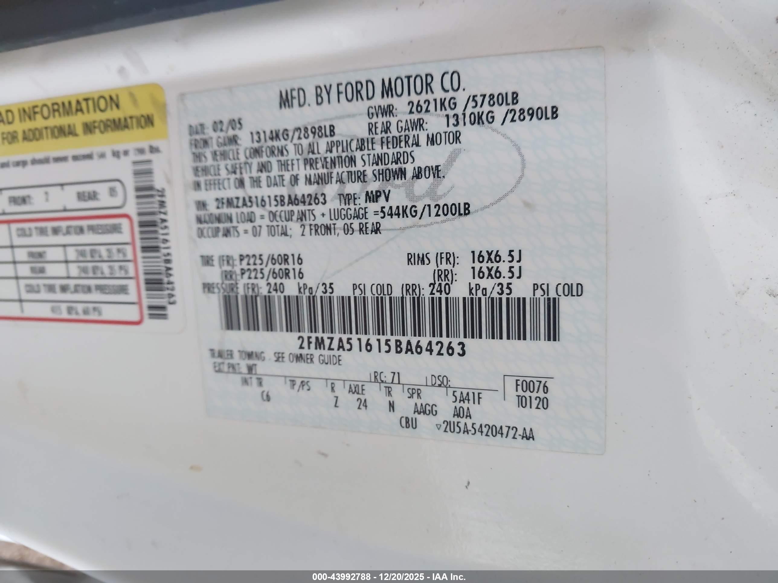 FORD FREESTAR image 9