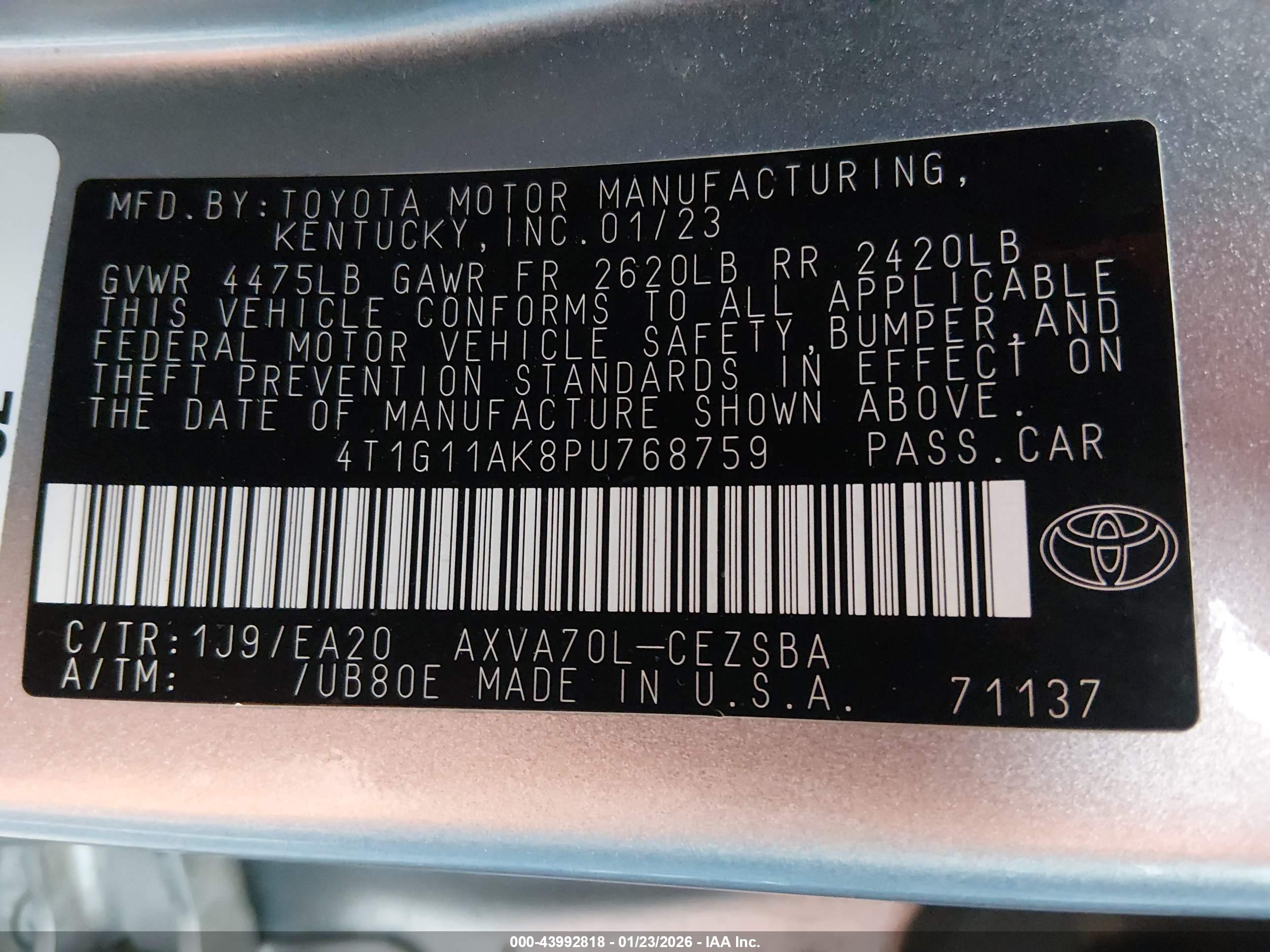 TOYOTA CAMRY image 9