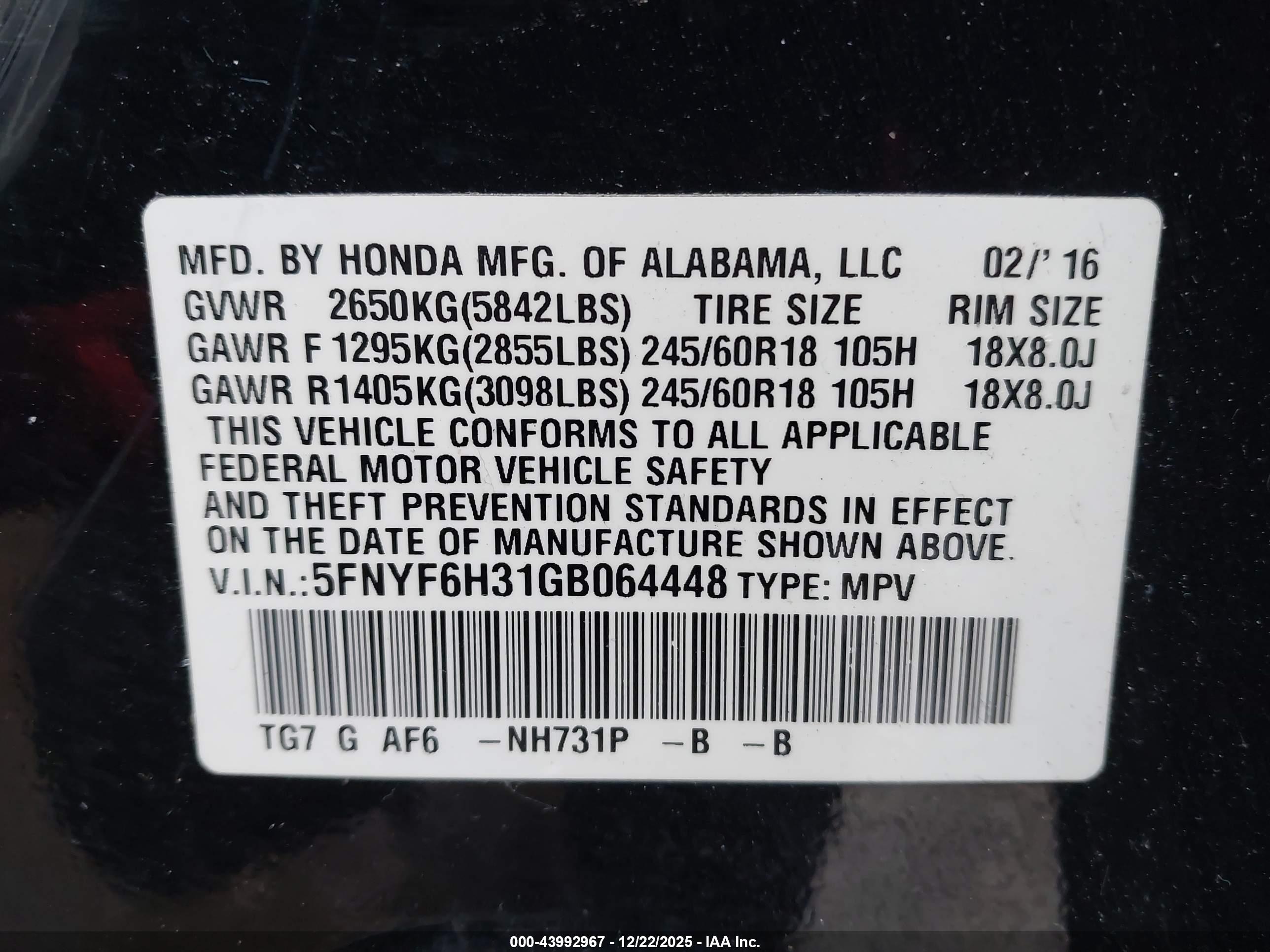 HONDA PILOT image 9