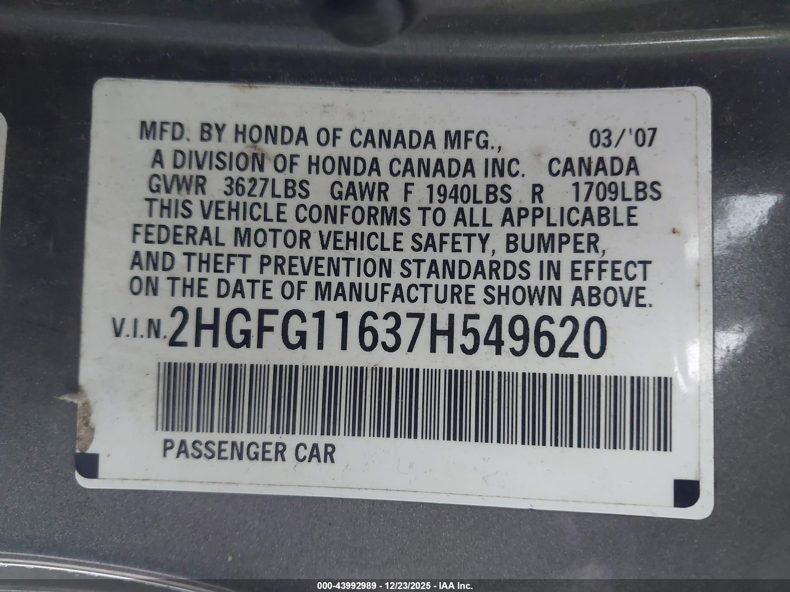 HONDA CIVIC image 9