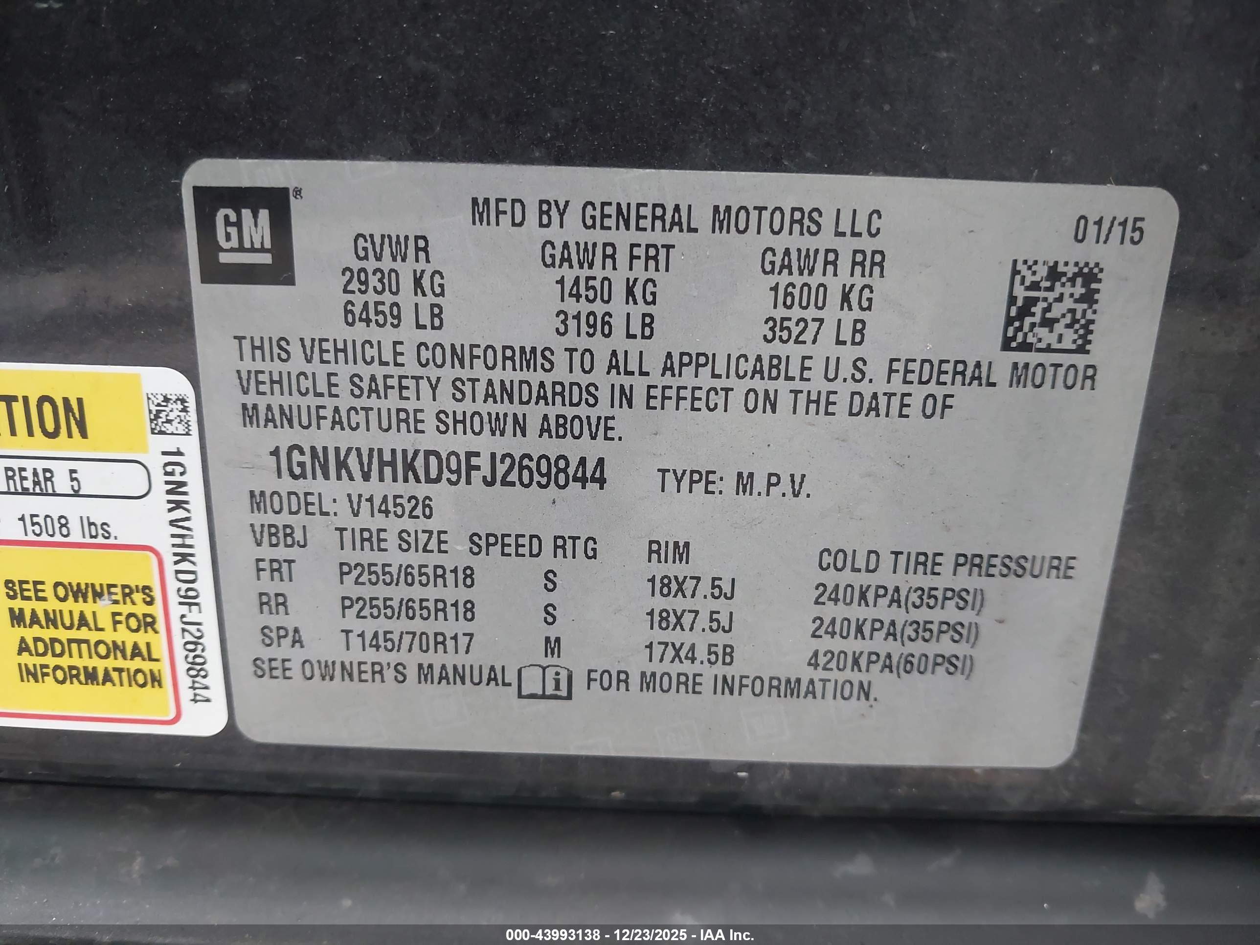 CHEVROLET TRAVERSE image 9