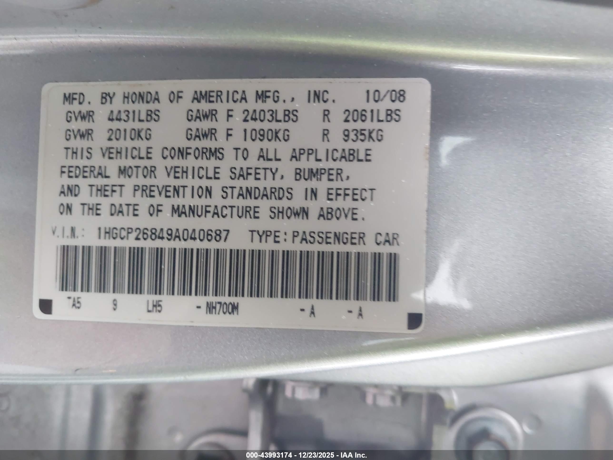 HONDA ACCORD image 9