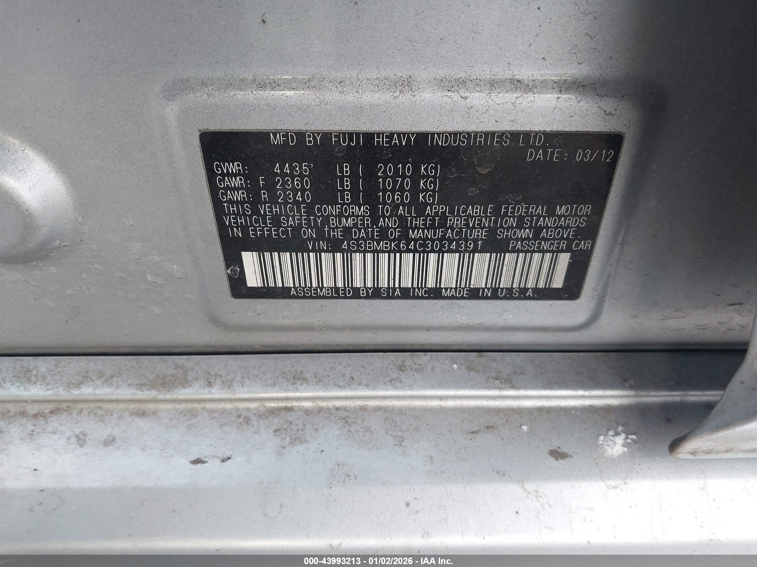 SUBARU LEGACY image 9