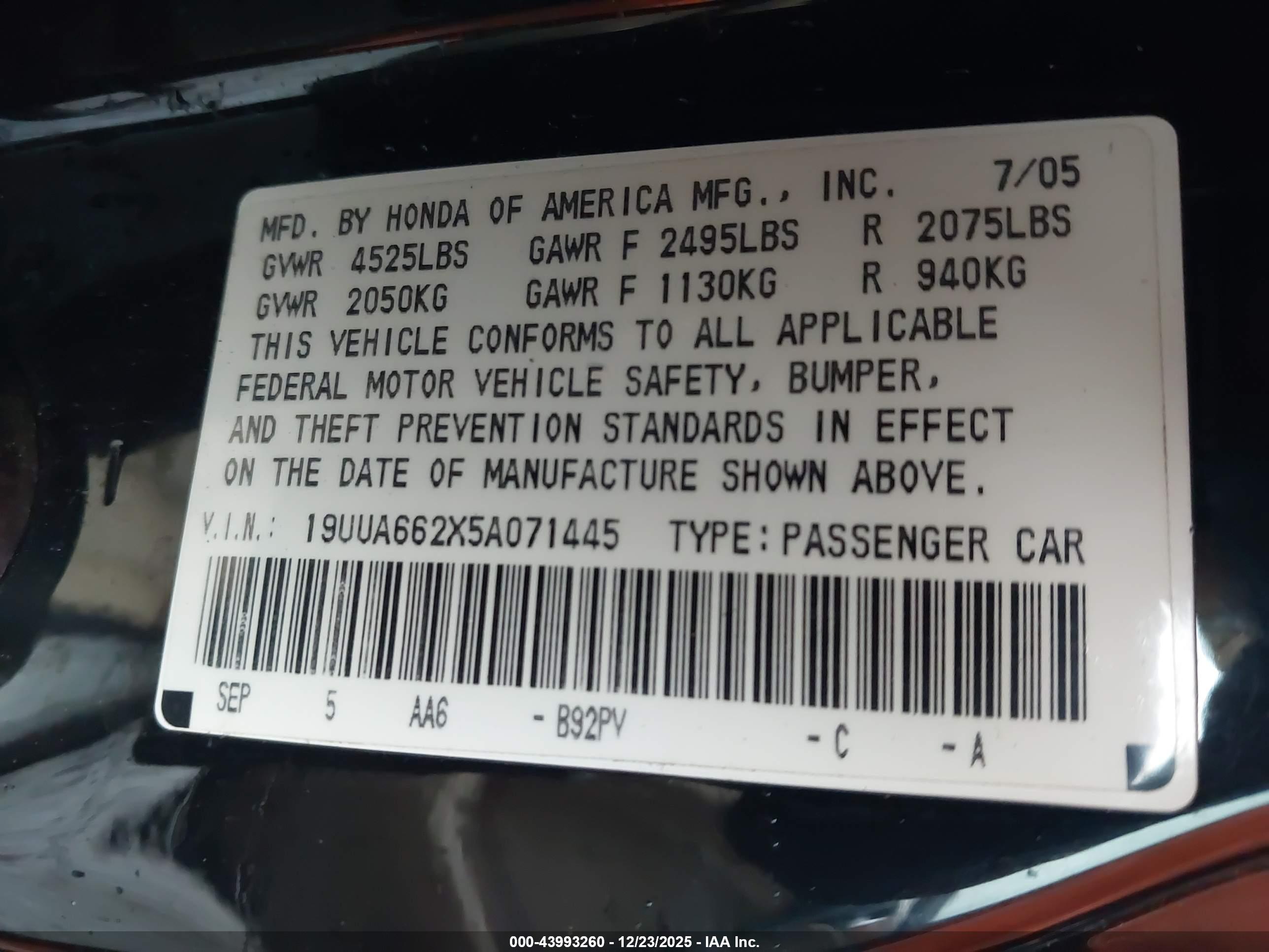 ACURA TL image 9