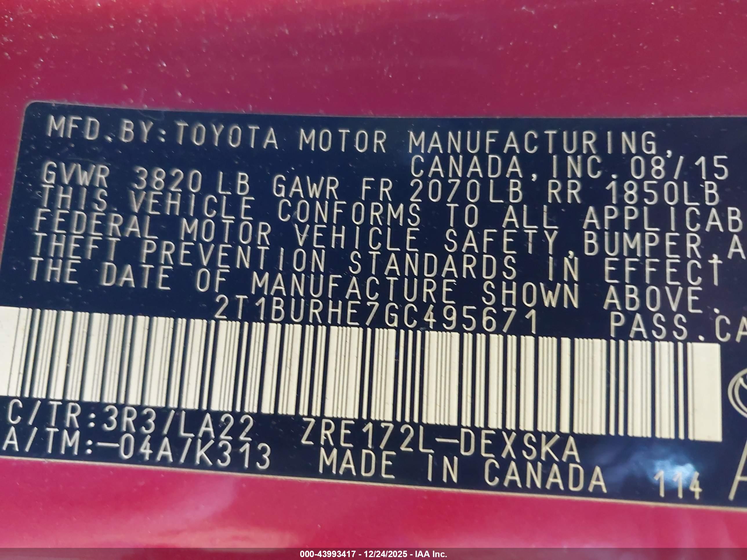TOYOTA COROLLA image 9