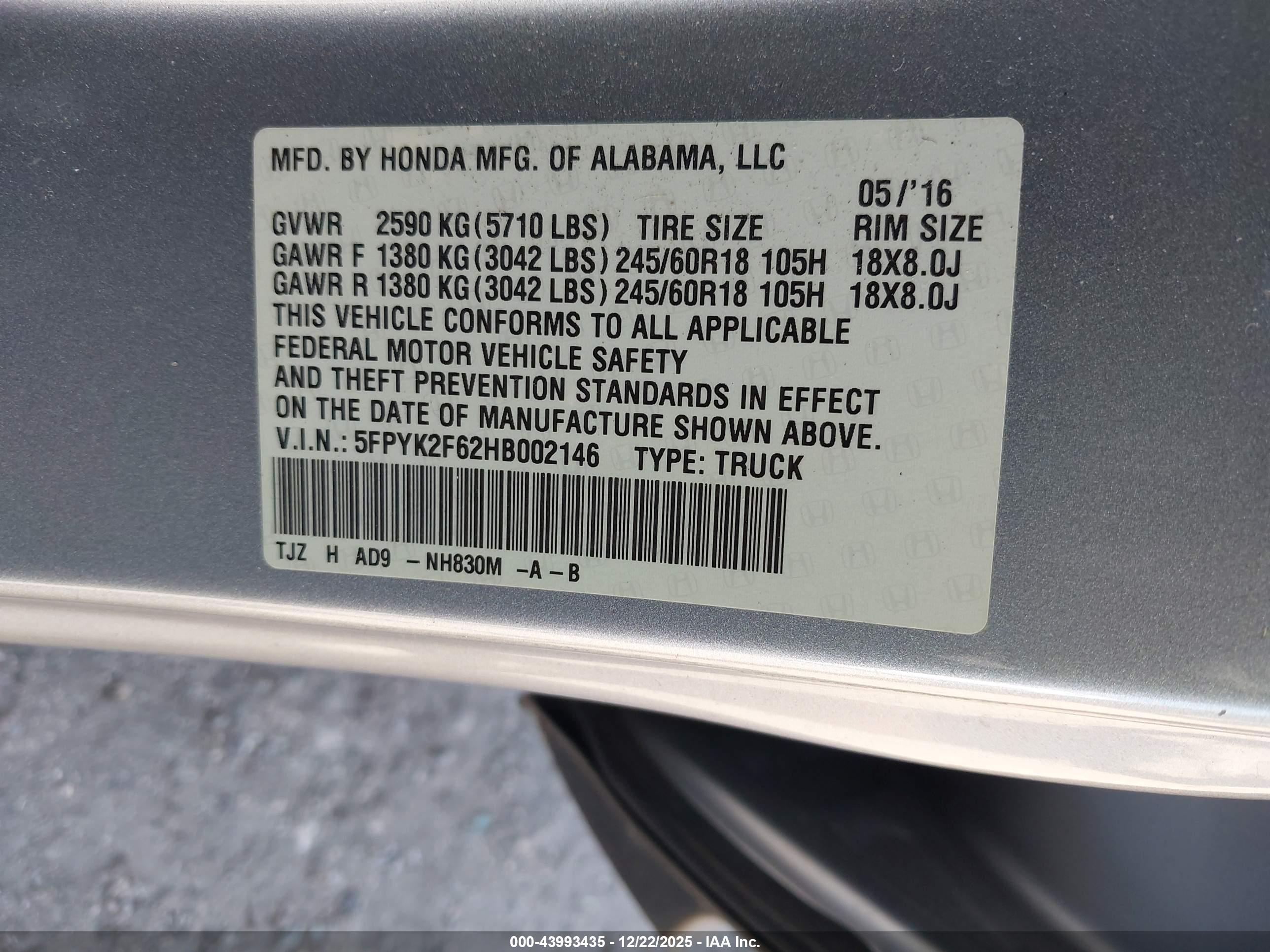 HONDA RIDGELINE image 9