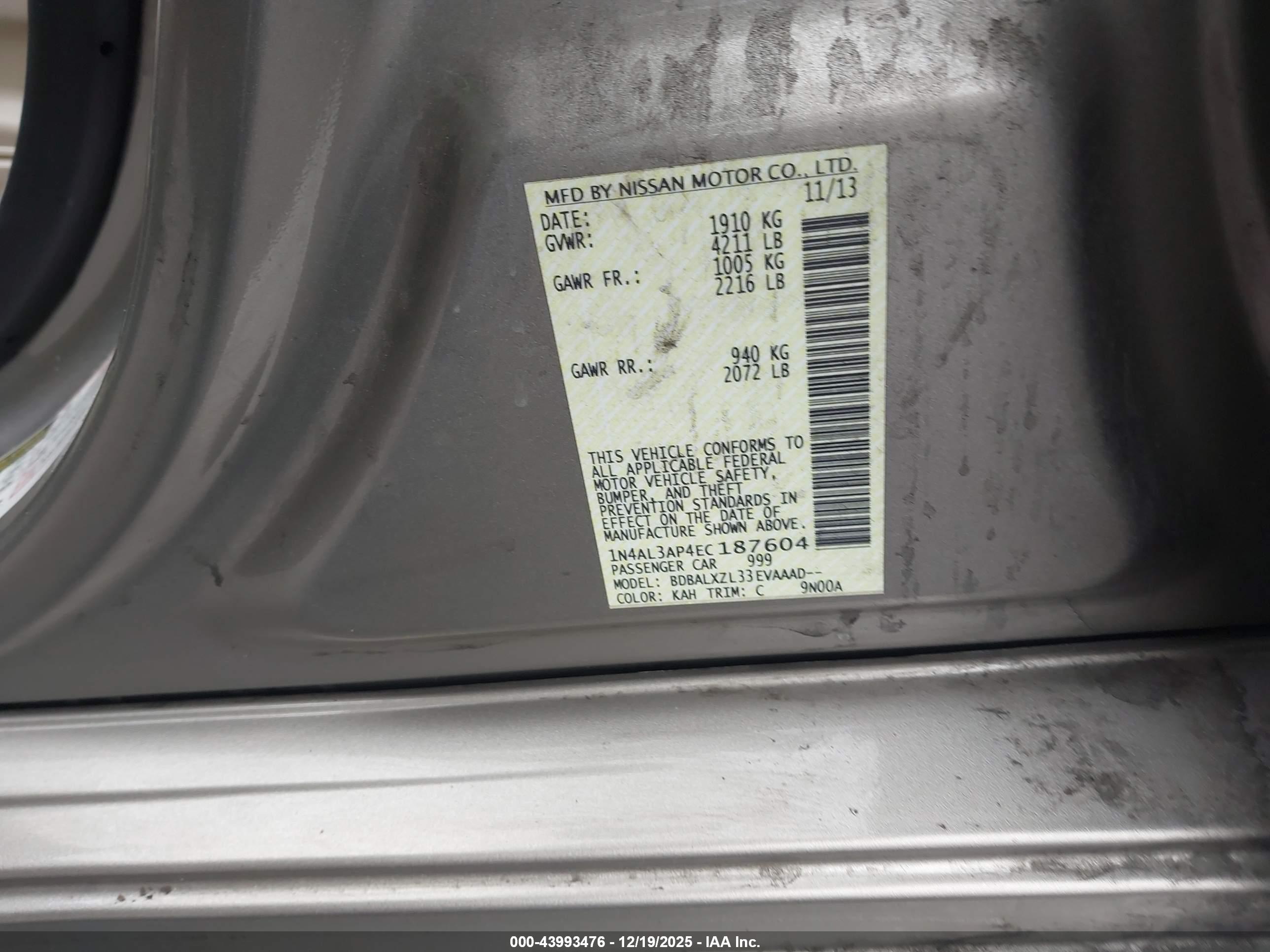 NISSAN ALTIMA image 9