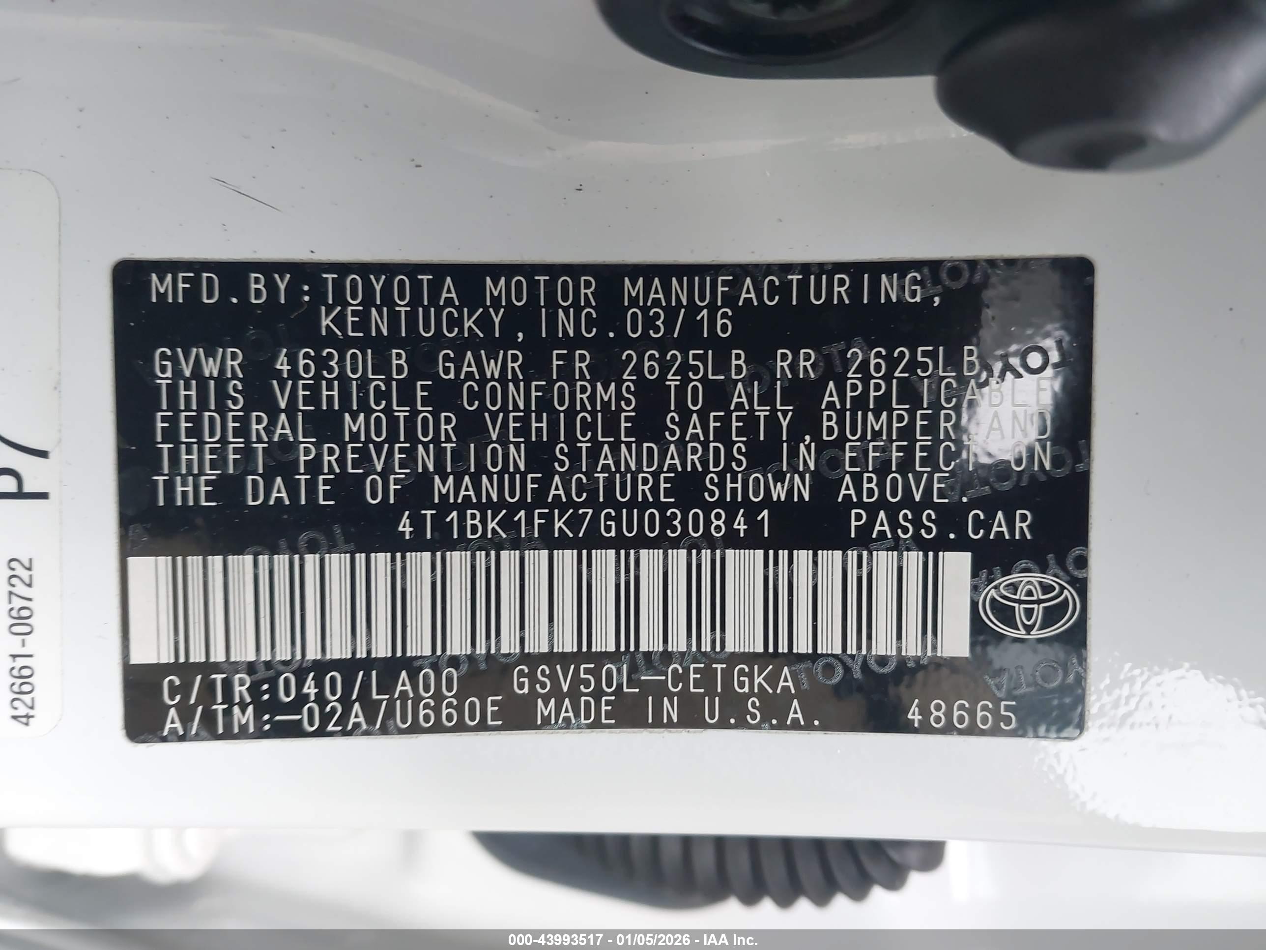 TOYOTA CAMRY image 9