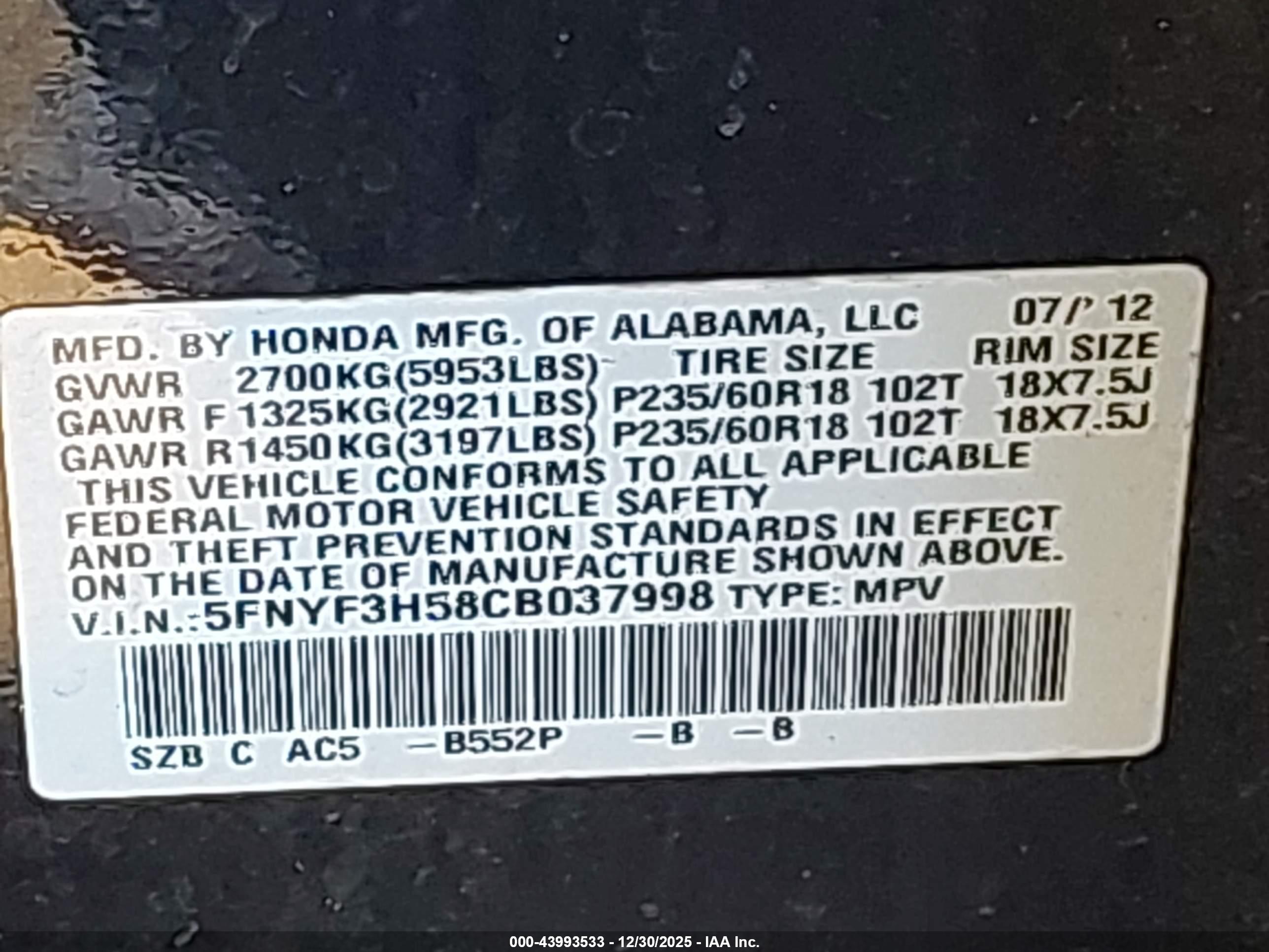 HONDA PILOT image 9