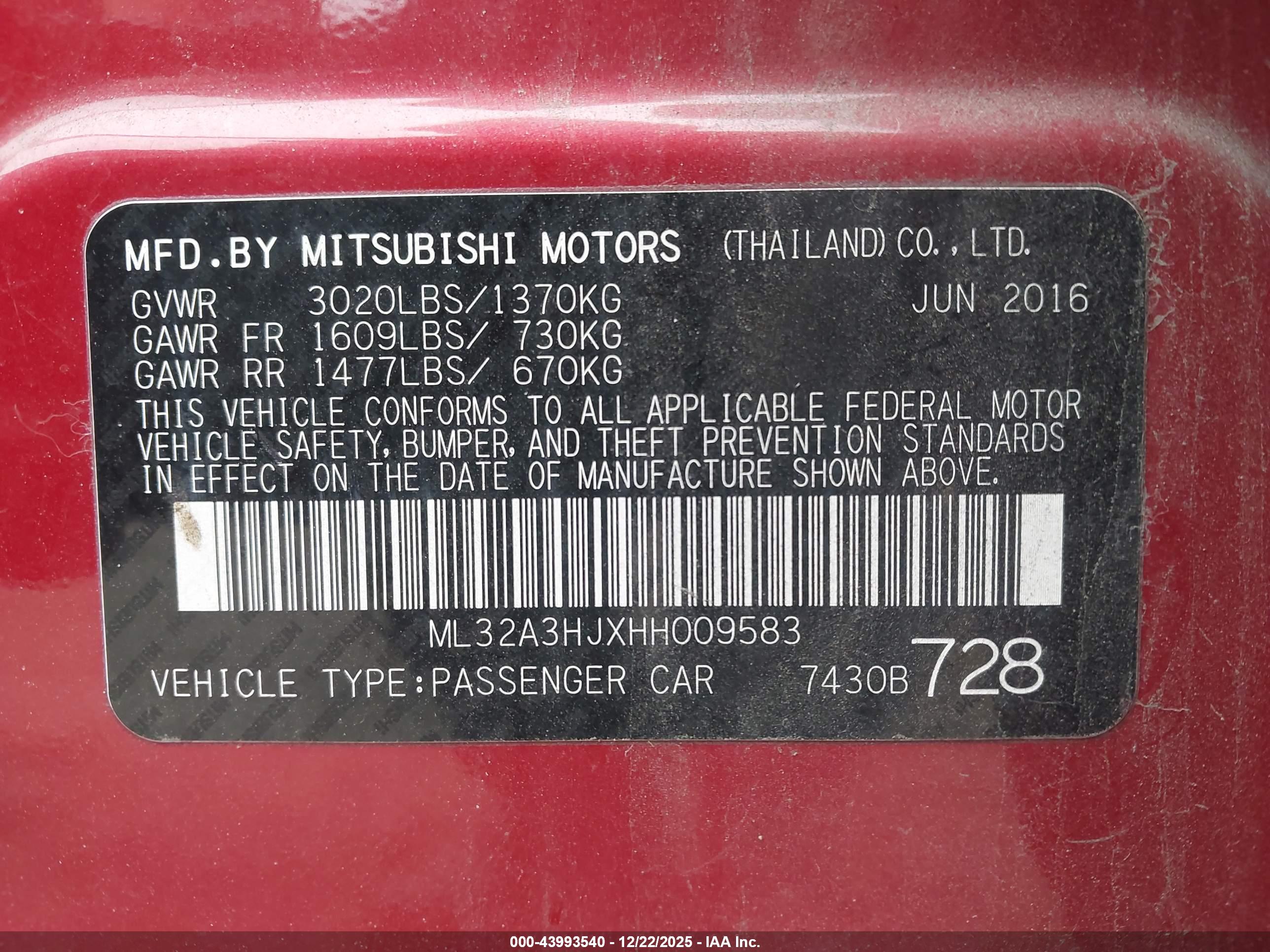 MITSUBISHI MIRAGE image 9