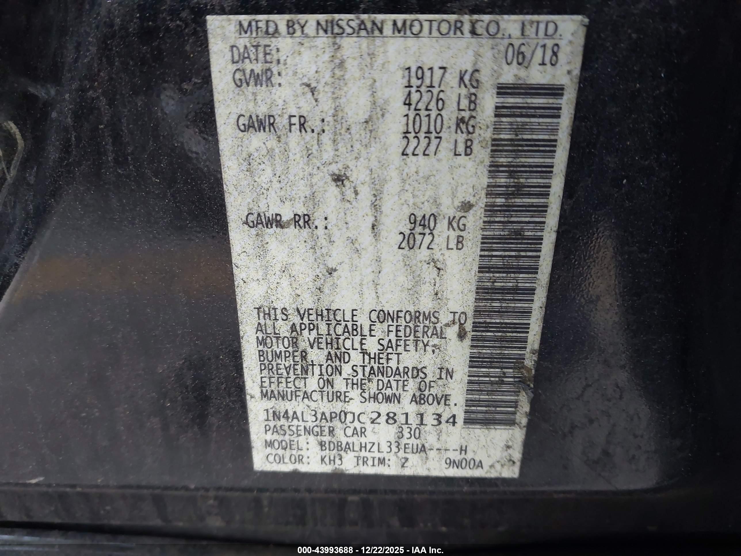 NISSAN ALTIMA image 9