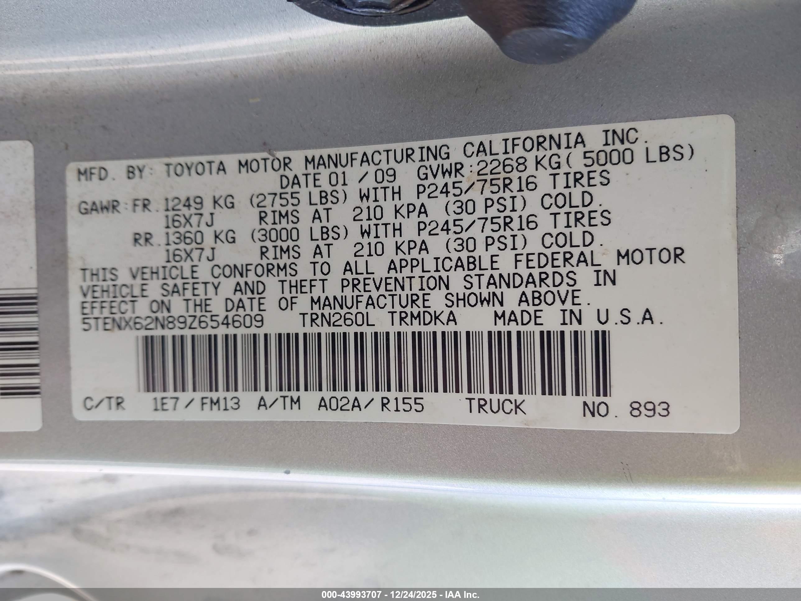 TOYOTA TACOMA image 9
