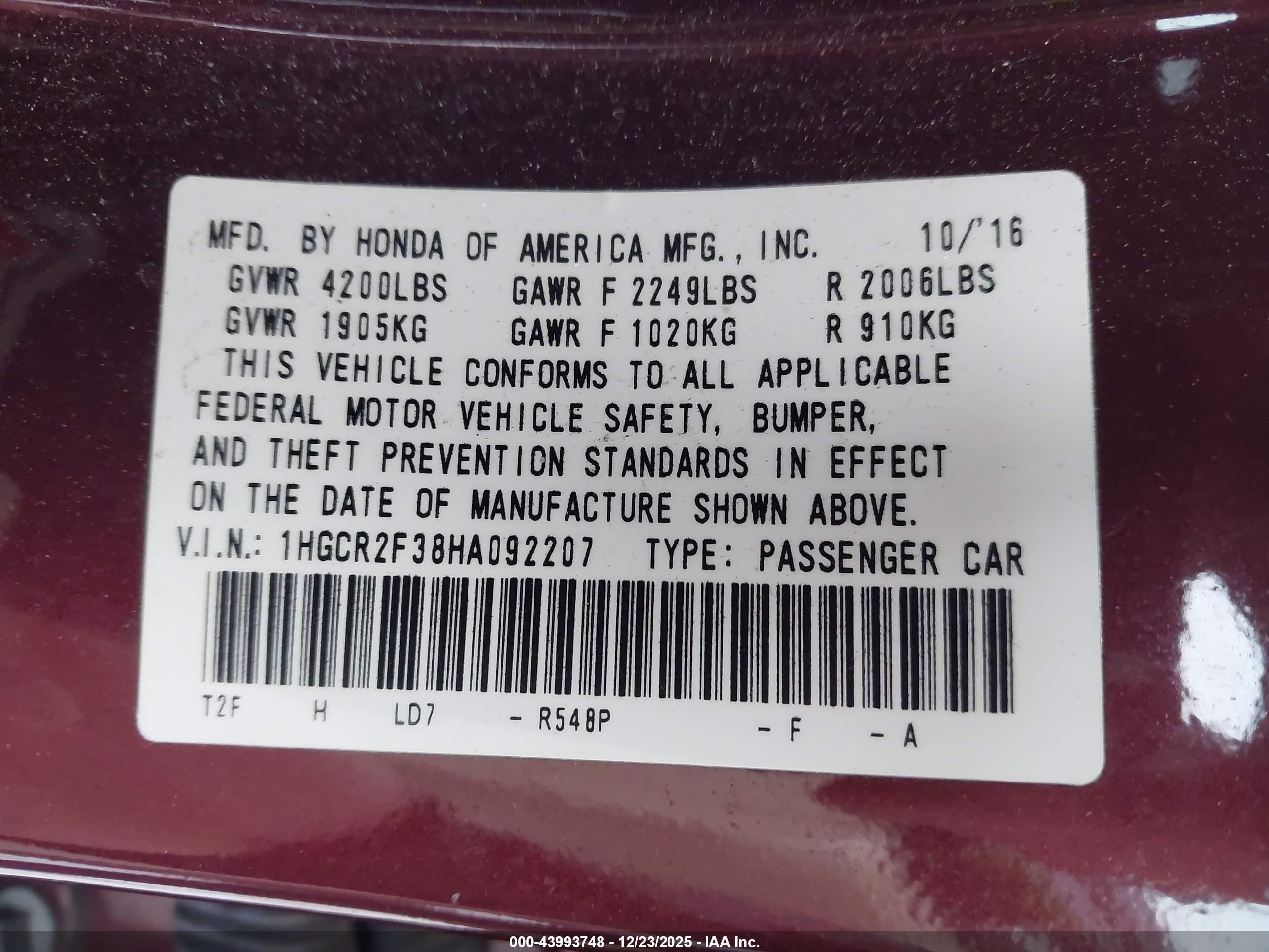 HONDA ACCORD image 9