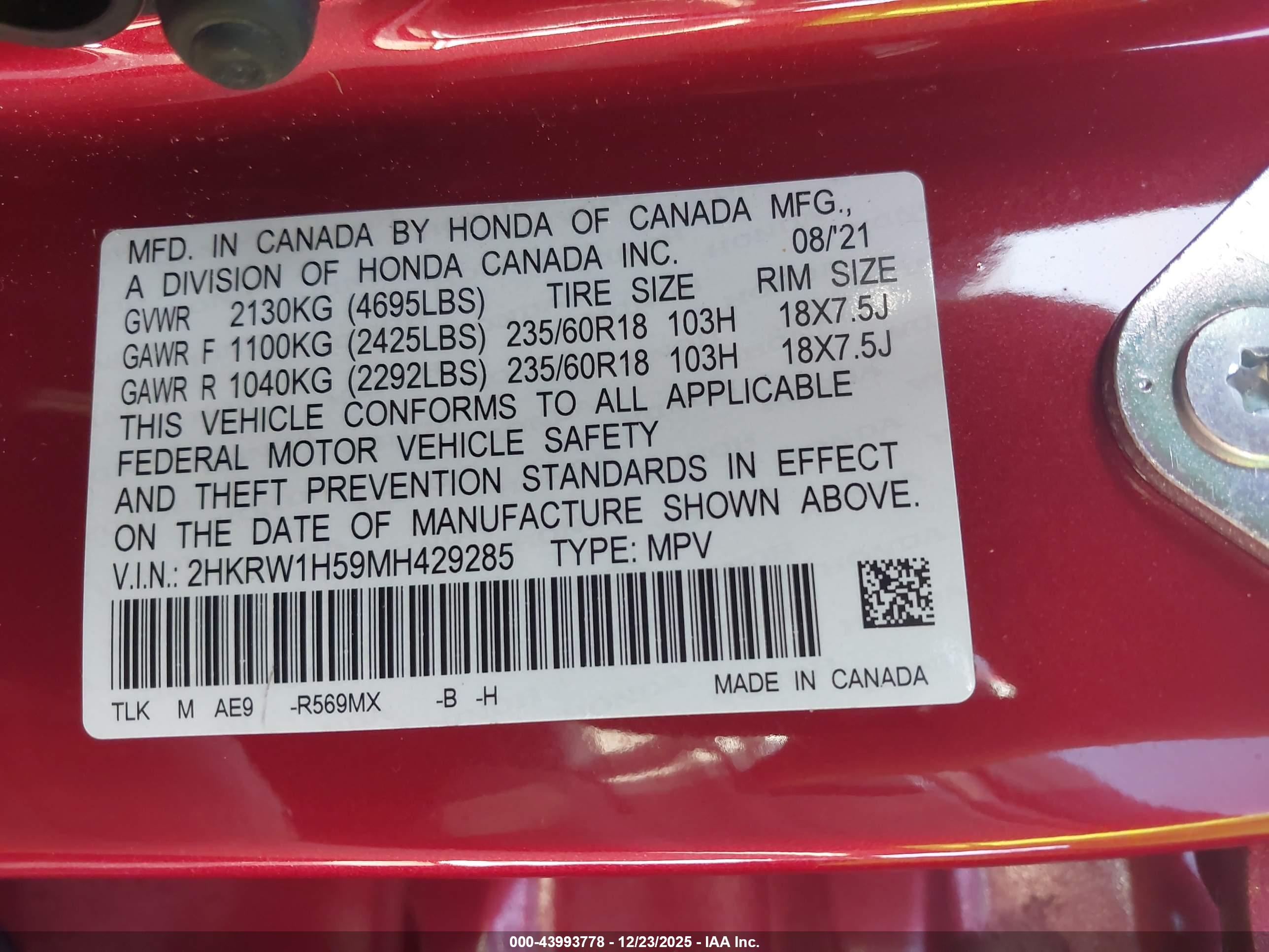 HONDA CR-V image 9