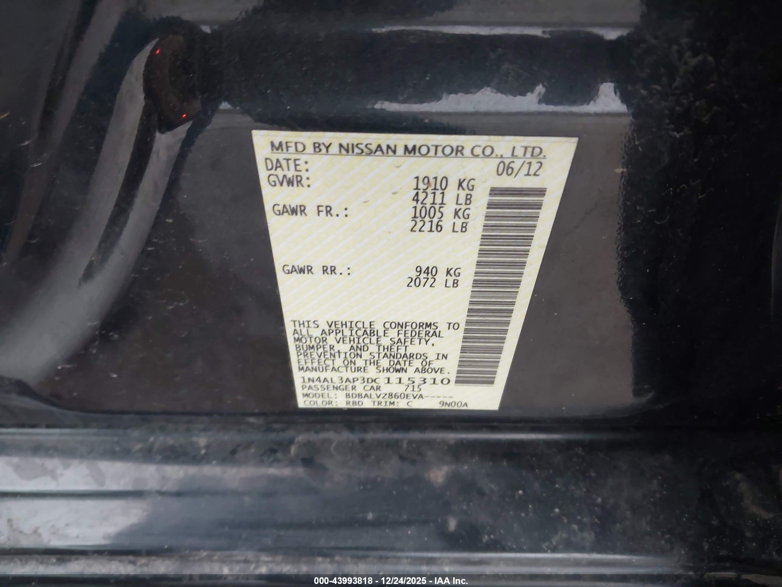 NISSAN ALTIMA image 9