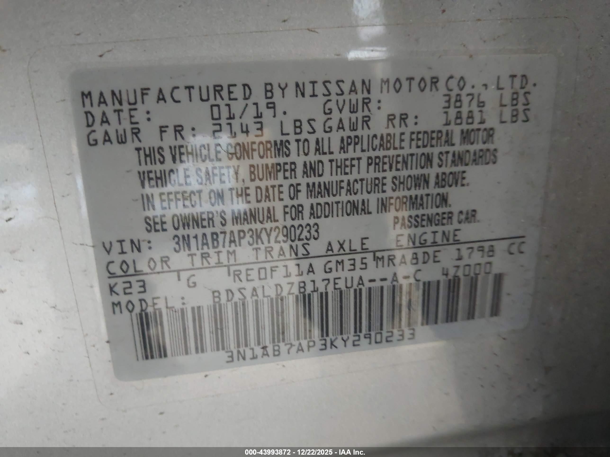 NISSAN SENTRA image 9
