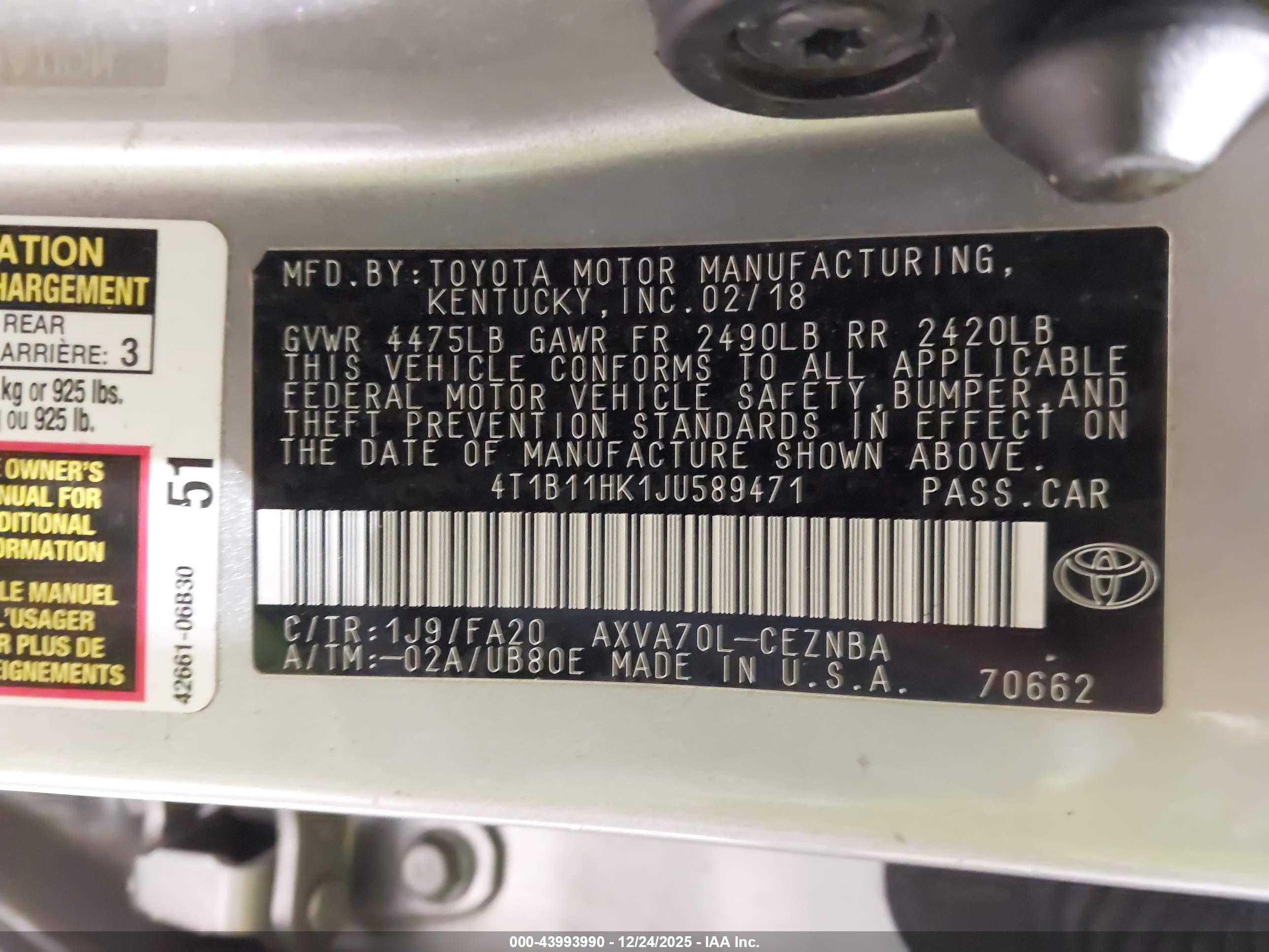 TOYOTA CAMRY image 9