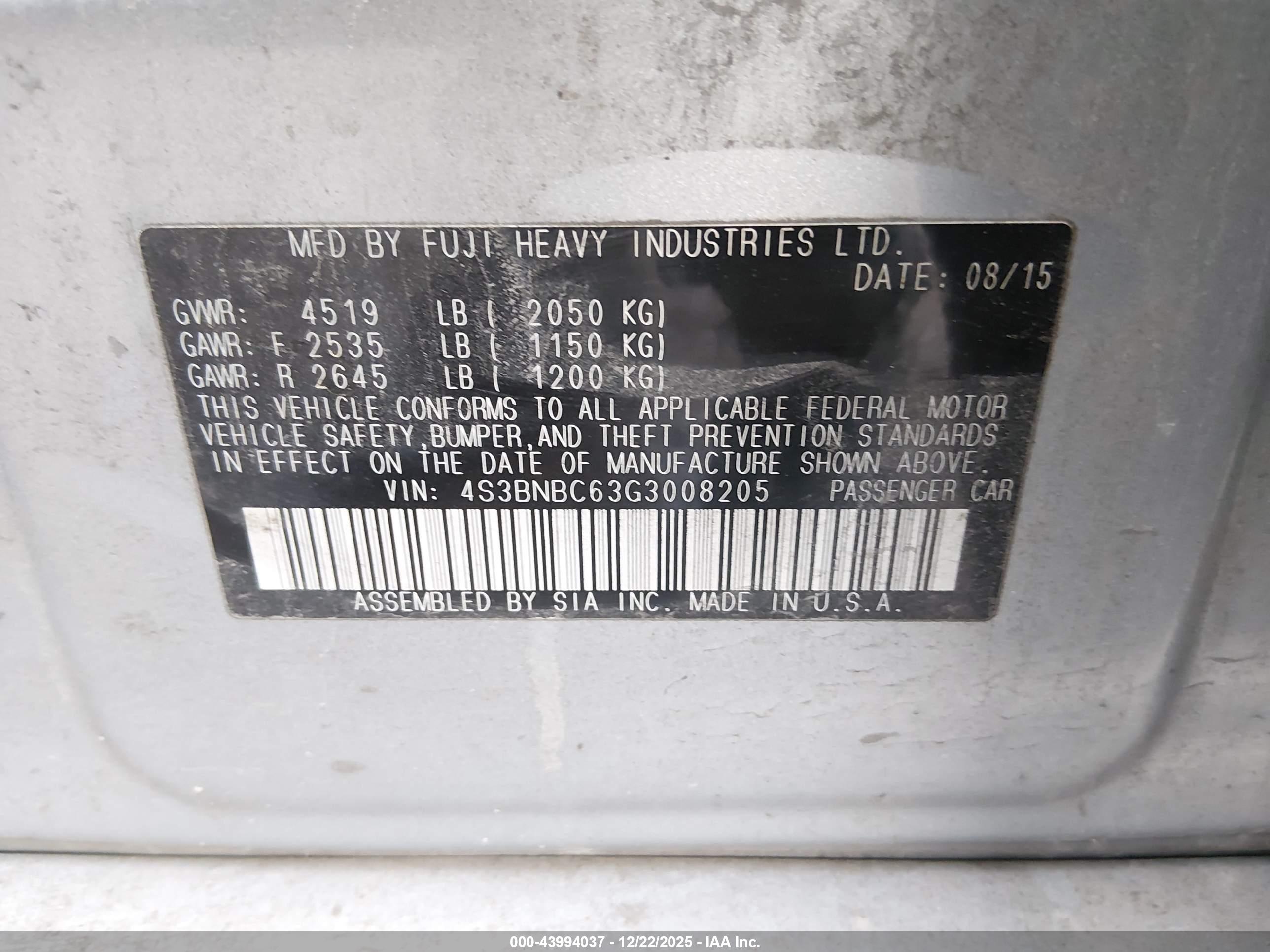 SUBARU LEGACY image 9