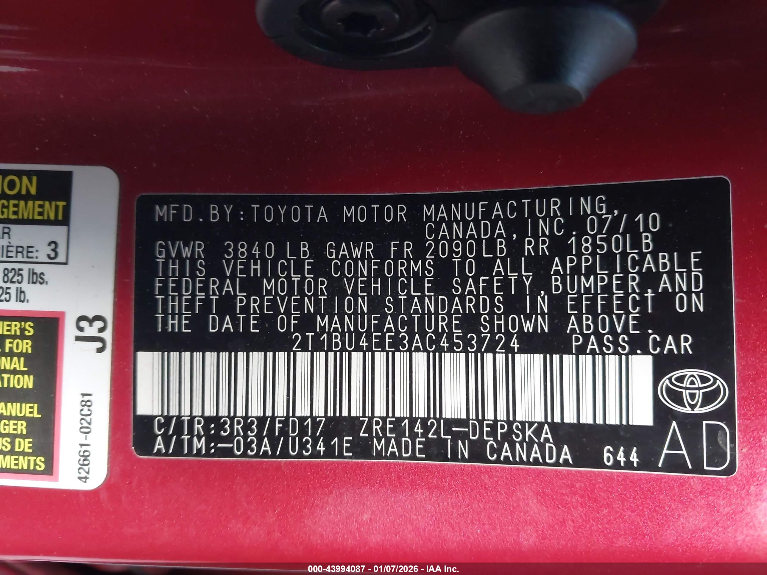 TOYOTA COROLLA image 9