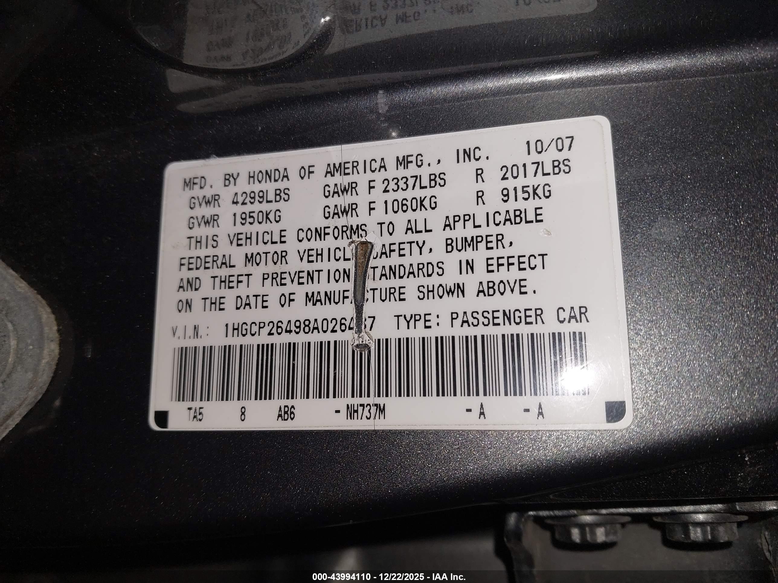 HONDA ACCORD image 9