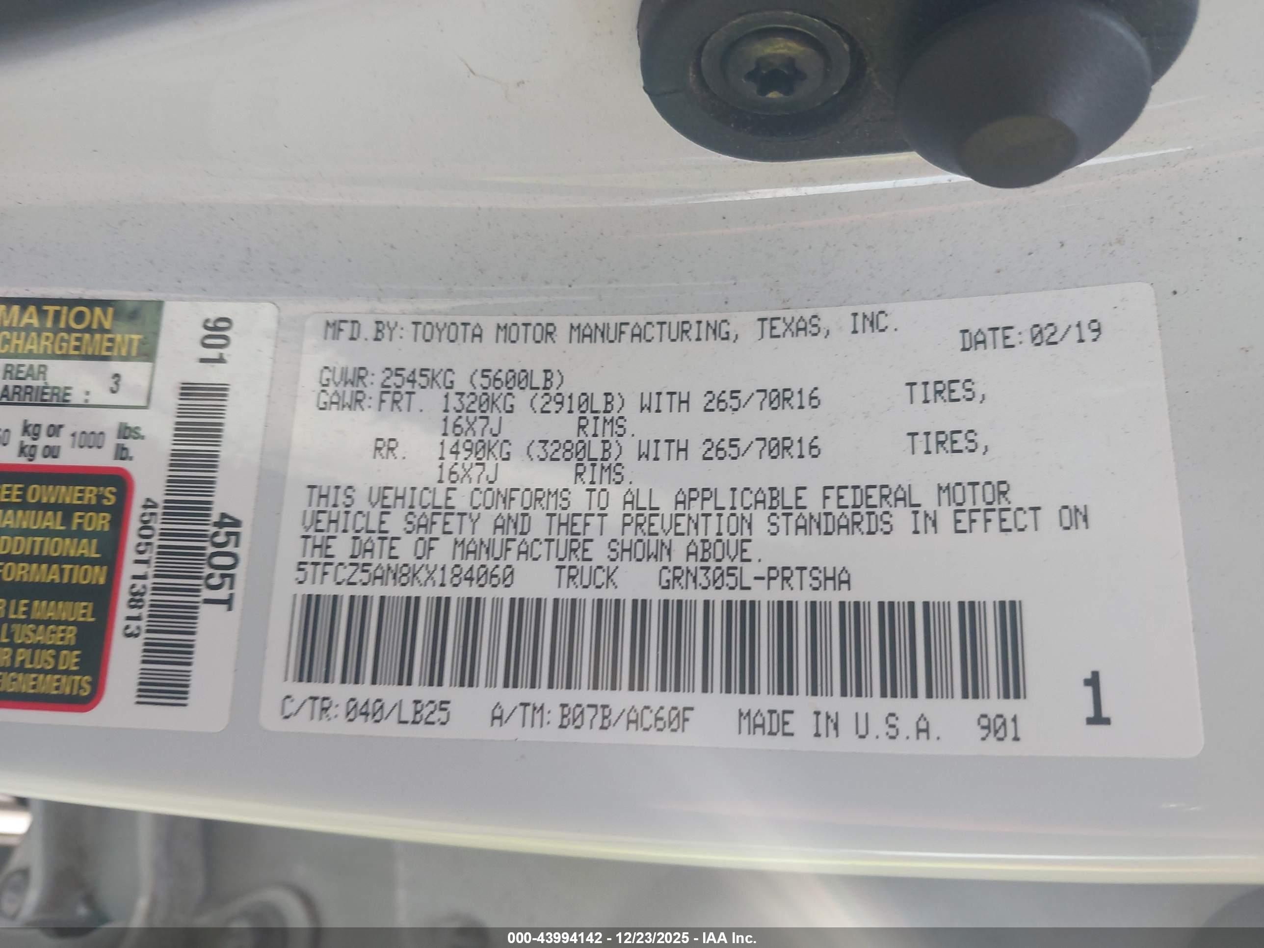 TOYOTA TACOMA image 9