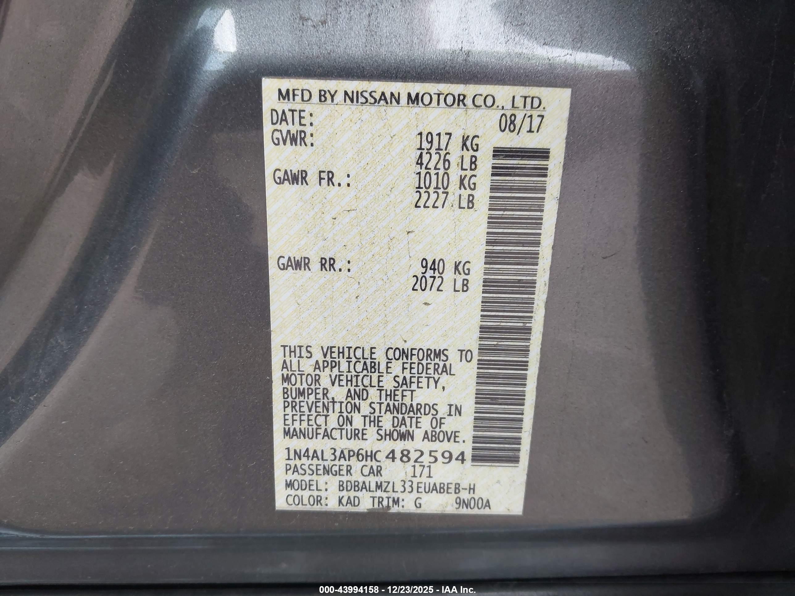 NISSAN ALTIMA image 9