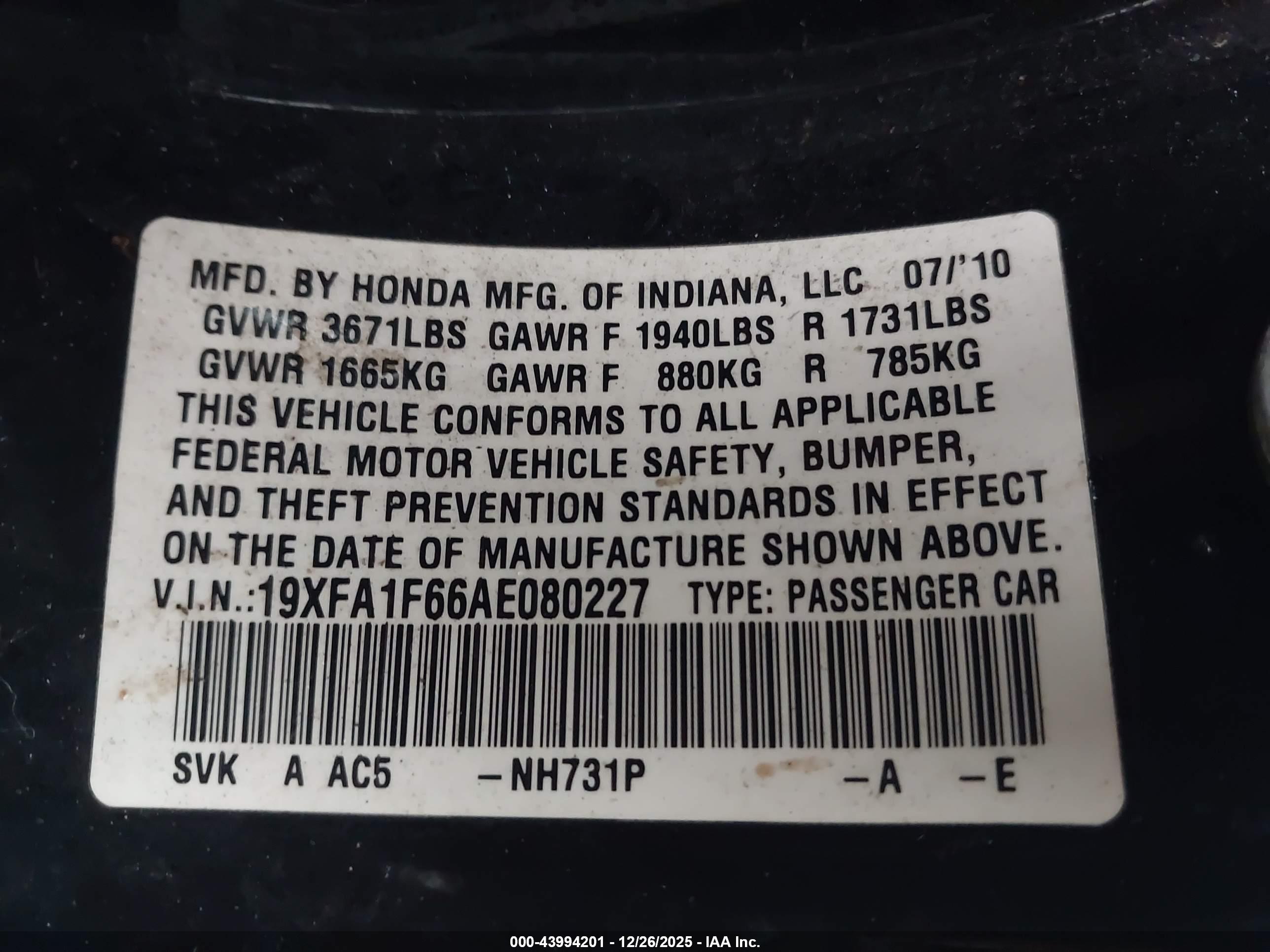 HONDA CIVIC image 9