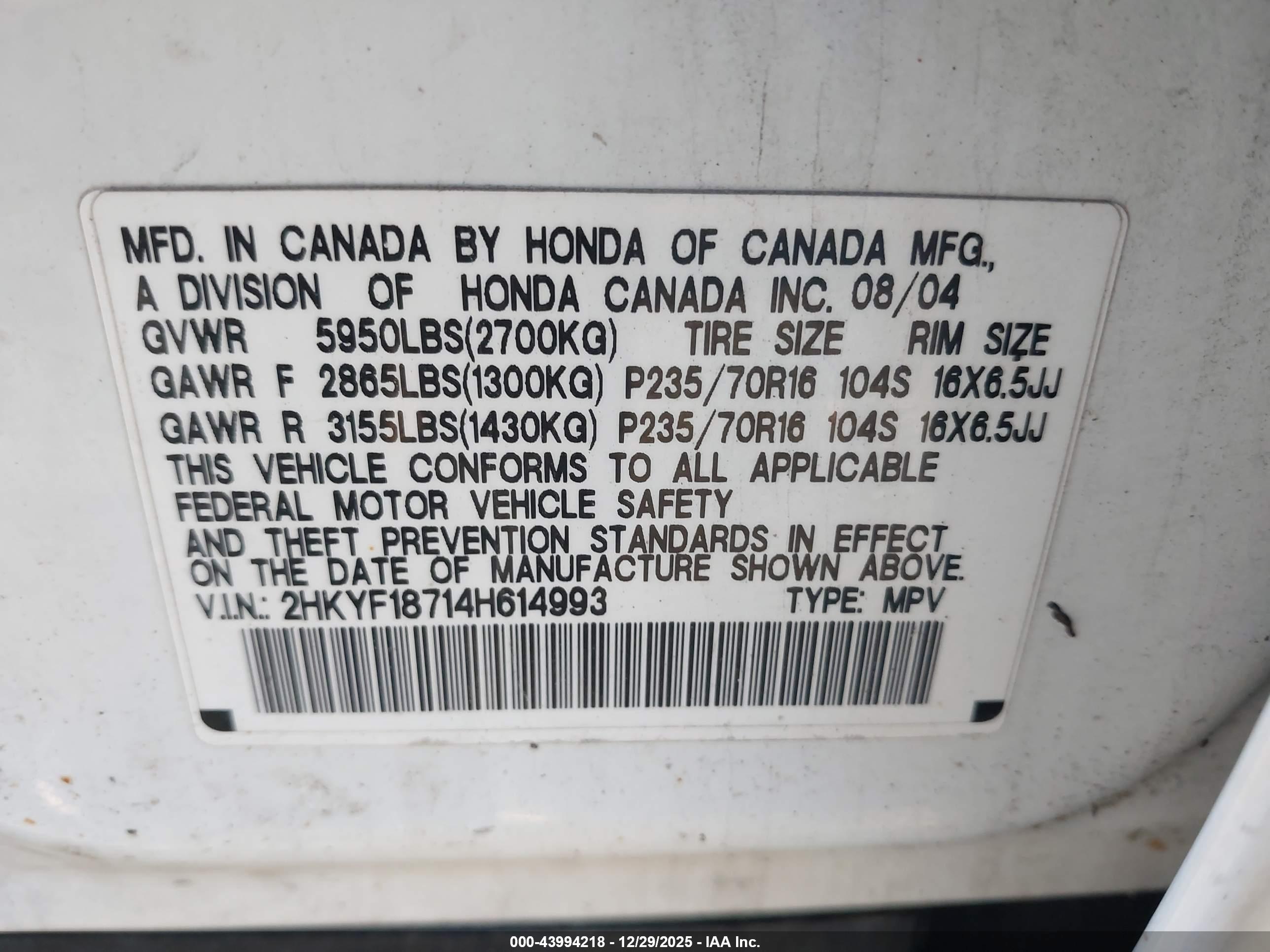 HONDA PILOT image 9