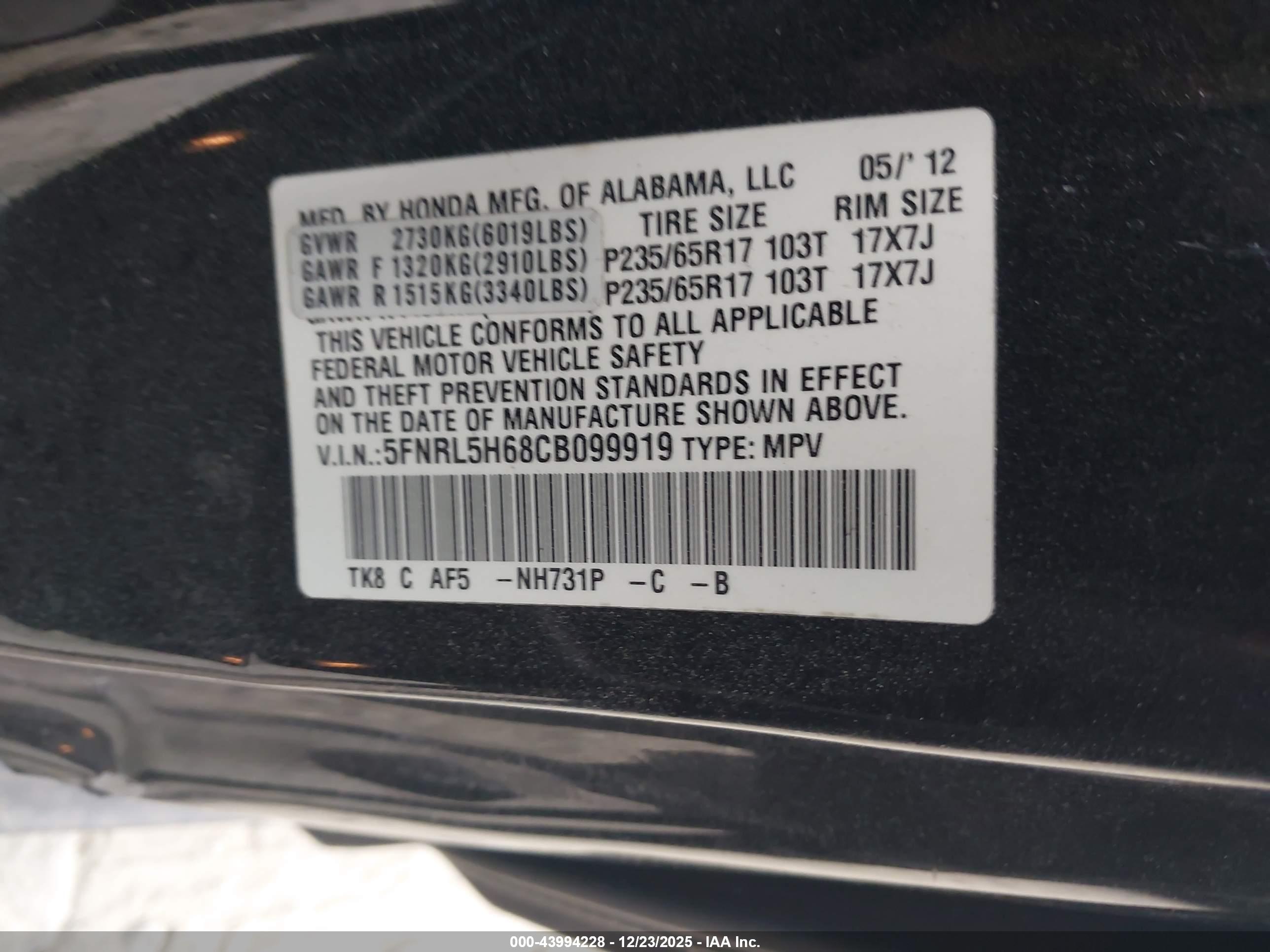 HONDA ODYSSEY image 9