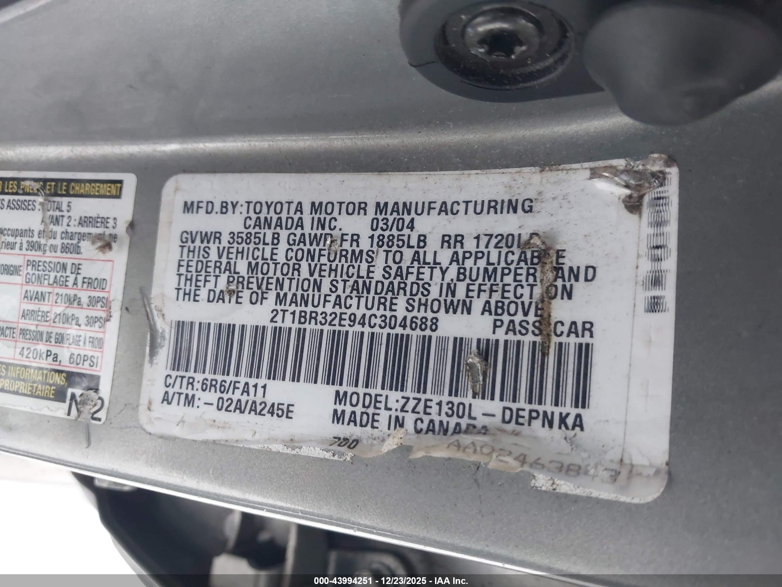 TOYOTA COROLLA image 9