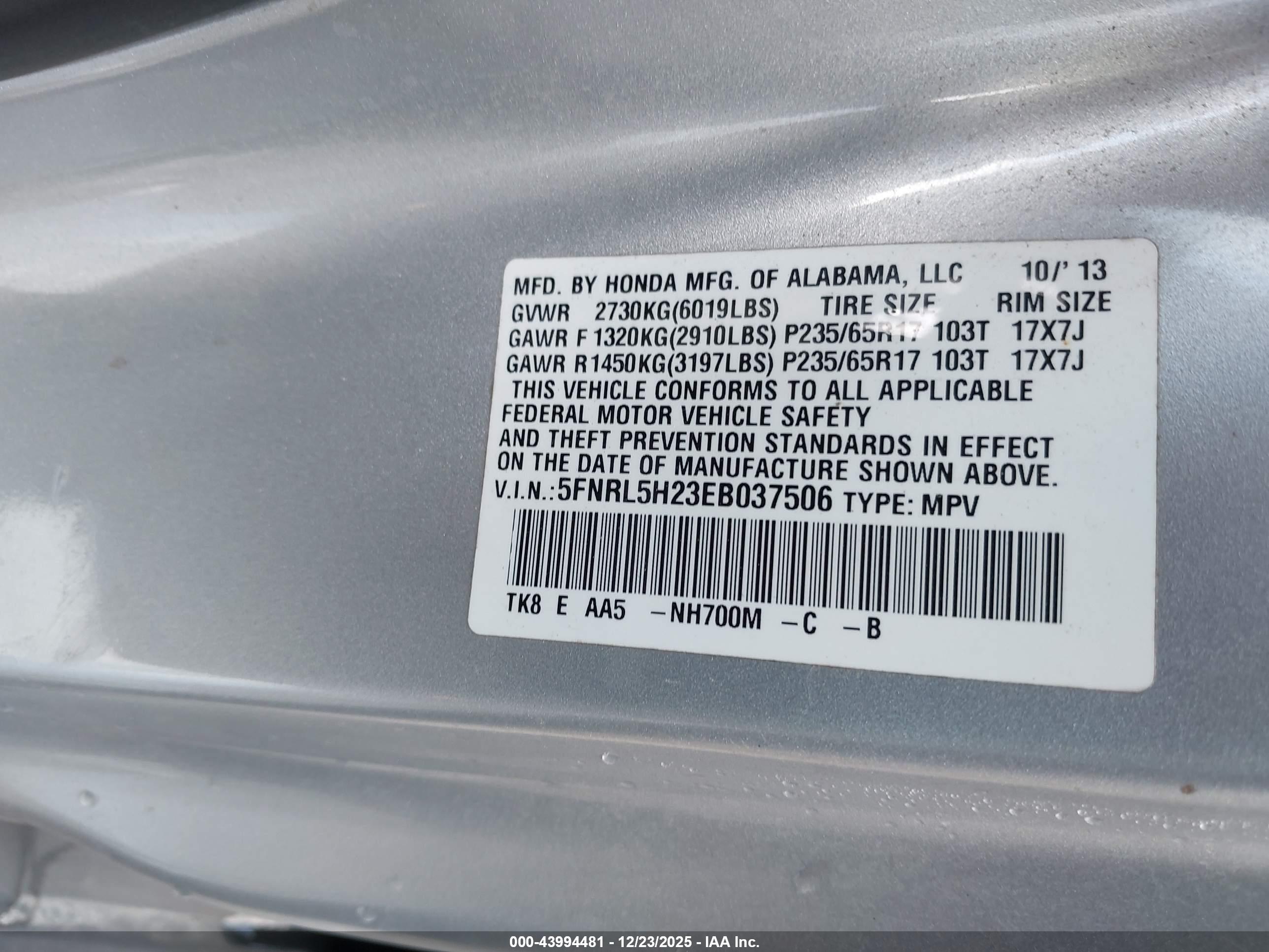 HONDA ODYSSEY image 9